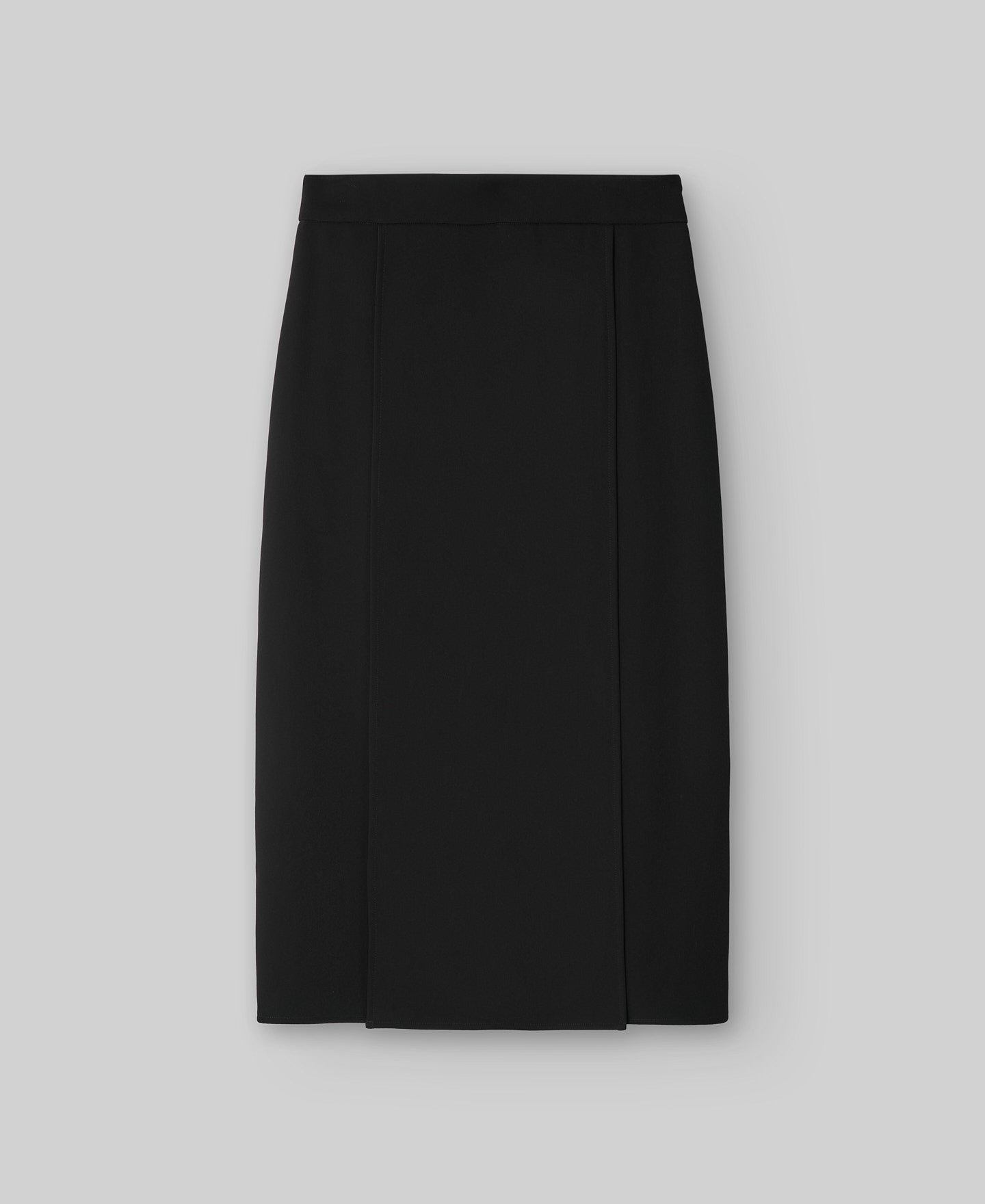 Flared midi skirt woman in black
