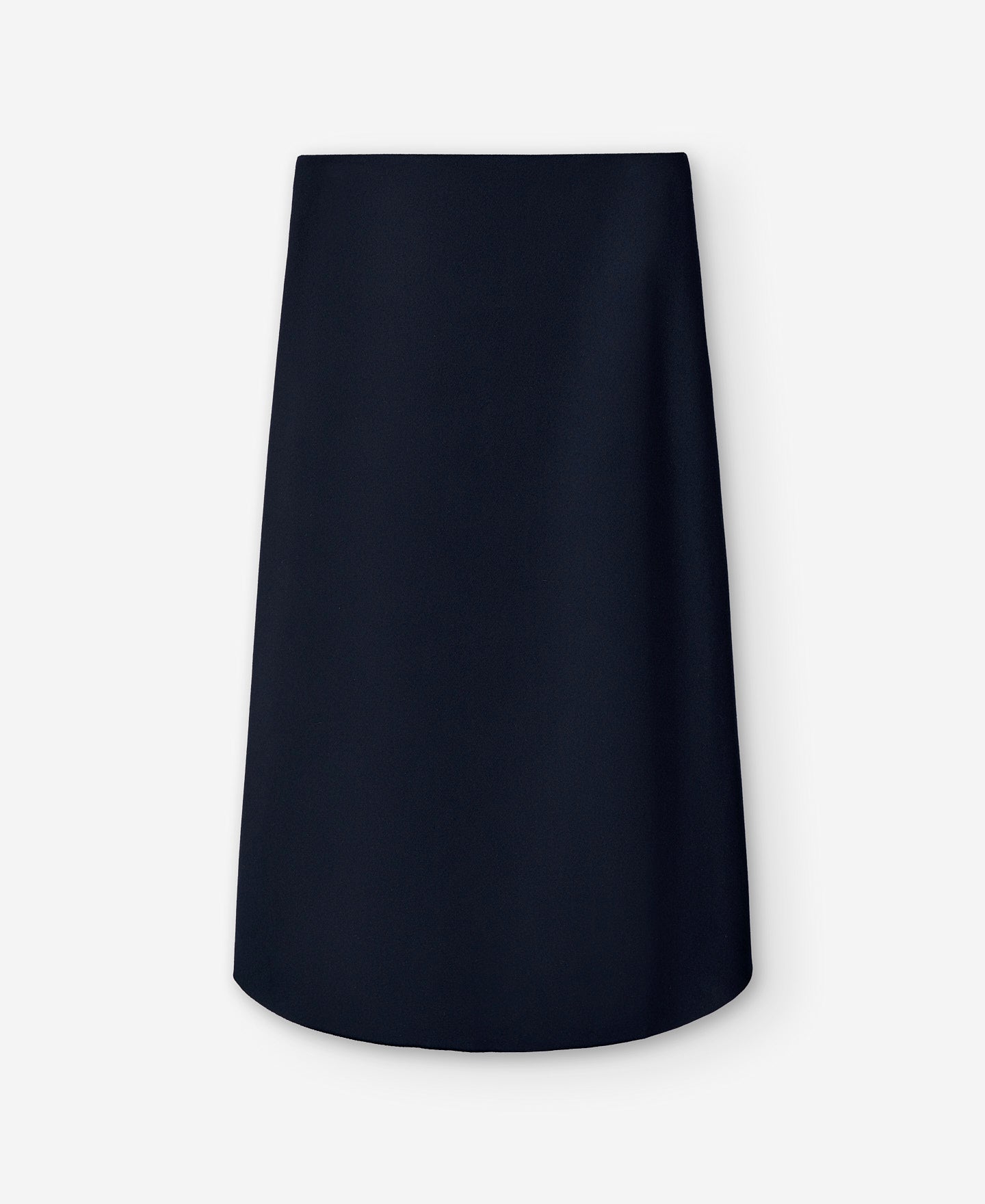 Navy Blue Wool Fabric Skirt For Women