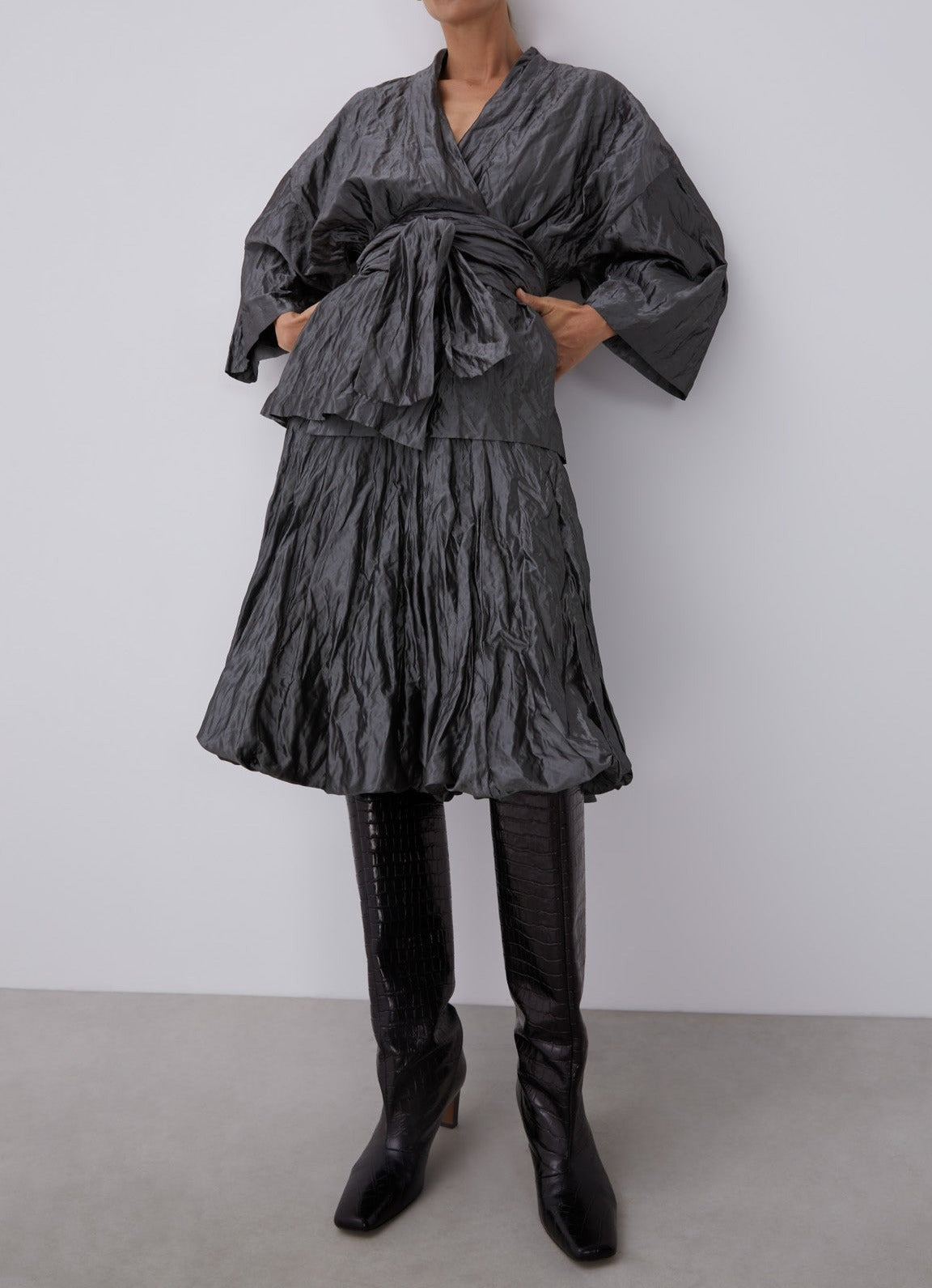 Metal Midi Metal Fibber Skirt