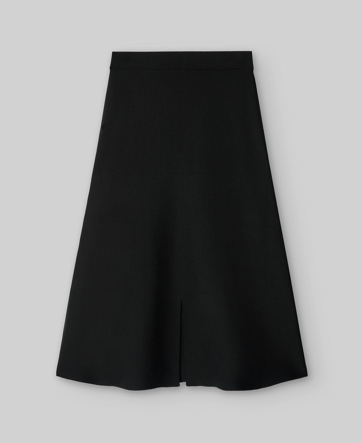 Flared nylon skirt woman in black