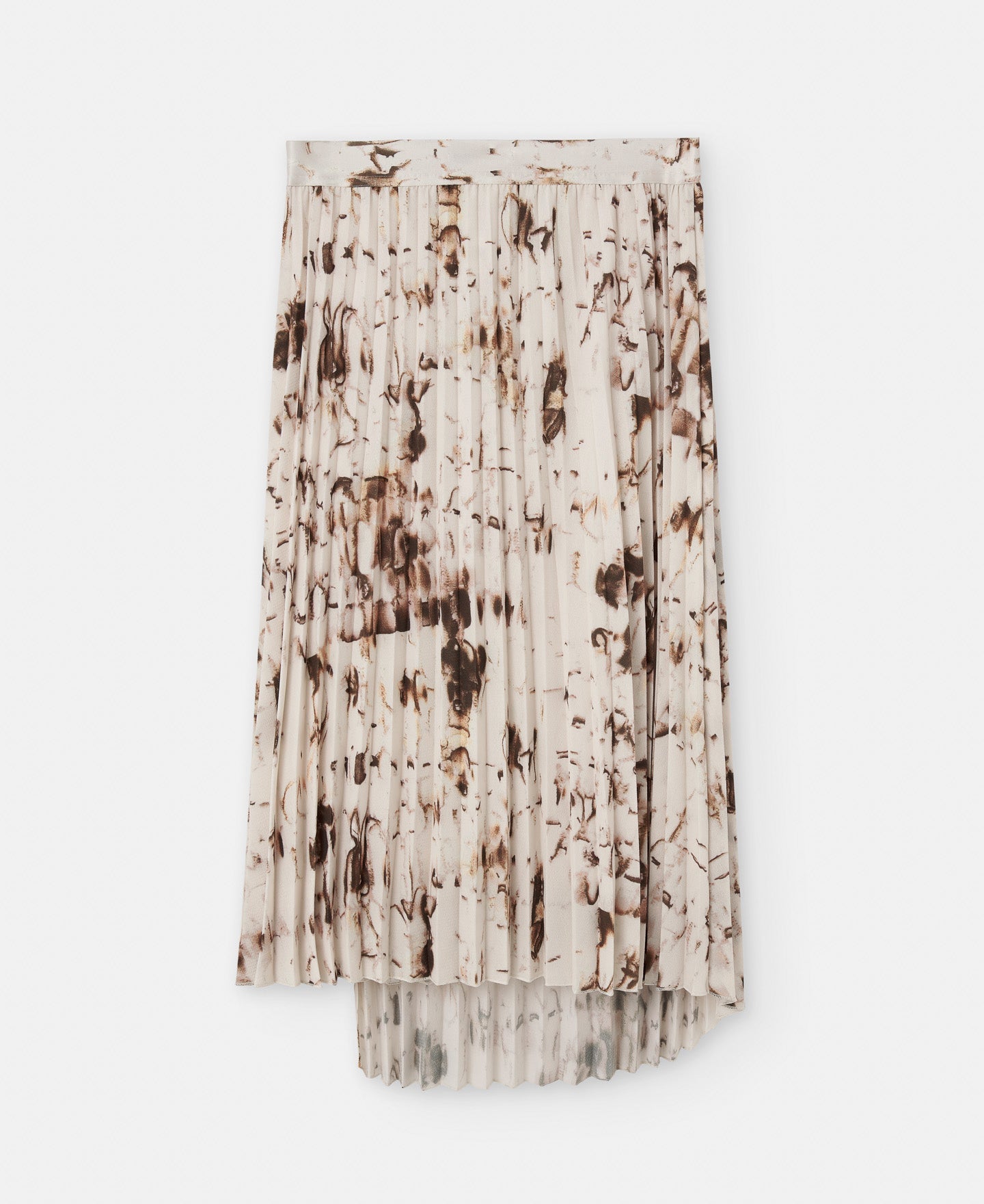 Camel Stamped Midi Skirt In Recycled Polyester