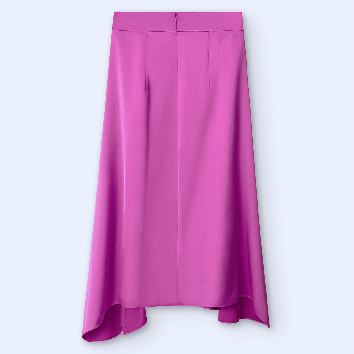 Elegant Pink Godet Midi Skirt