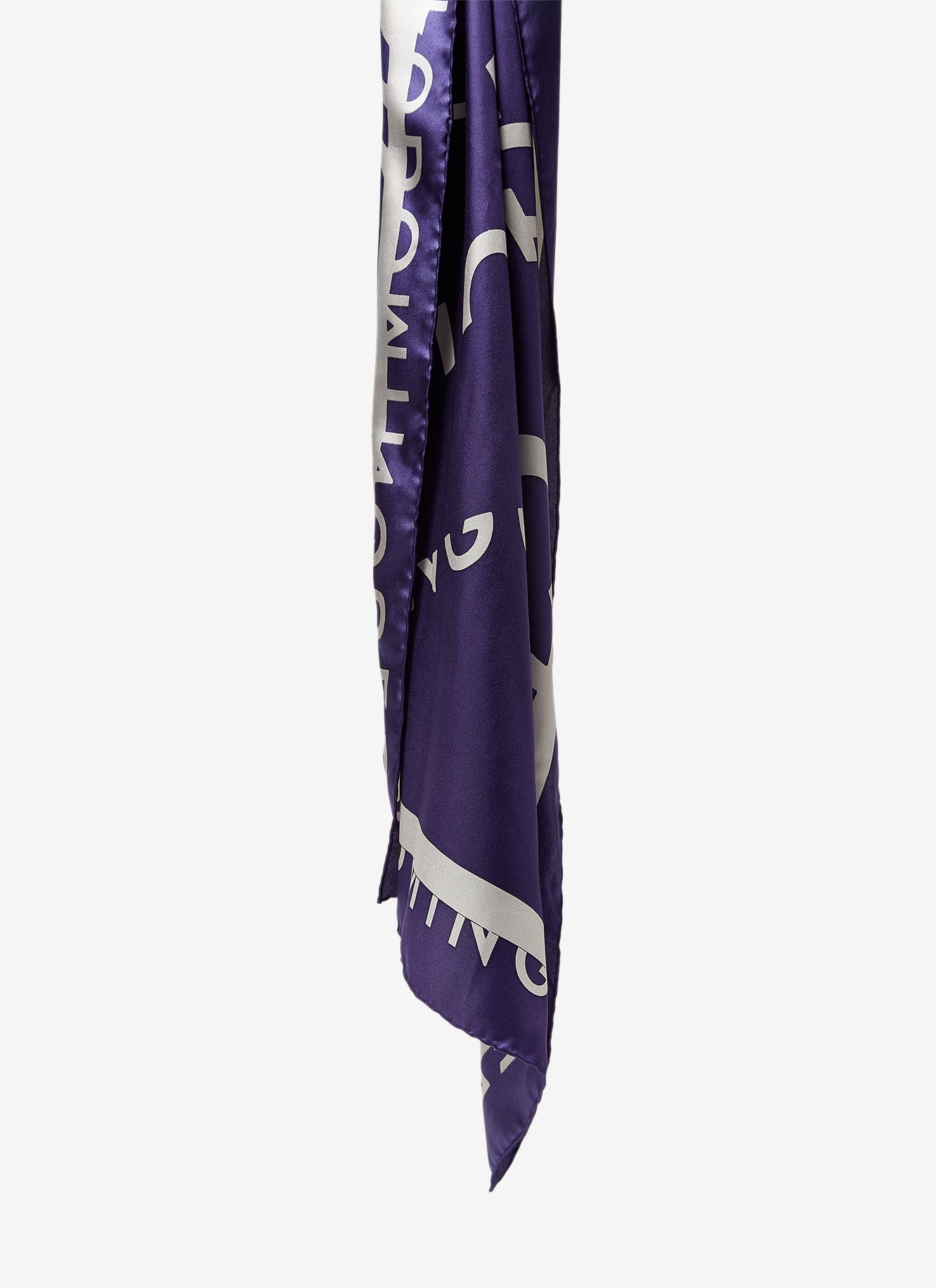 Navy Blue Silk Neckerchief With Logo And Frame