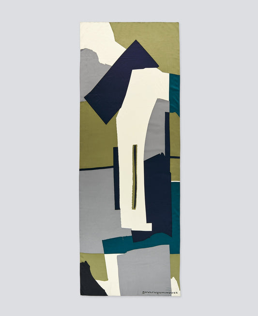 Navy Blue Printed Shawl