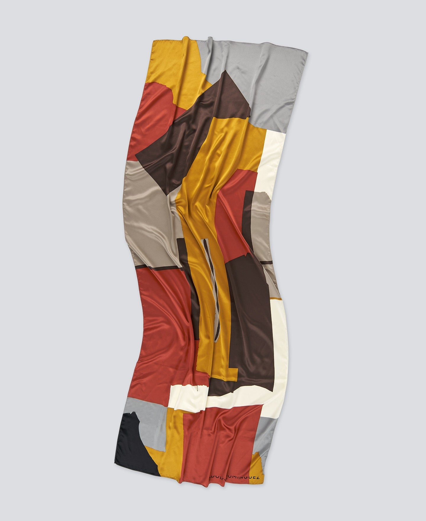 Red & Brown Printed Shawl / Scarf