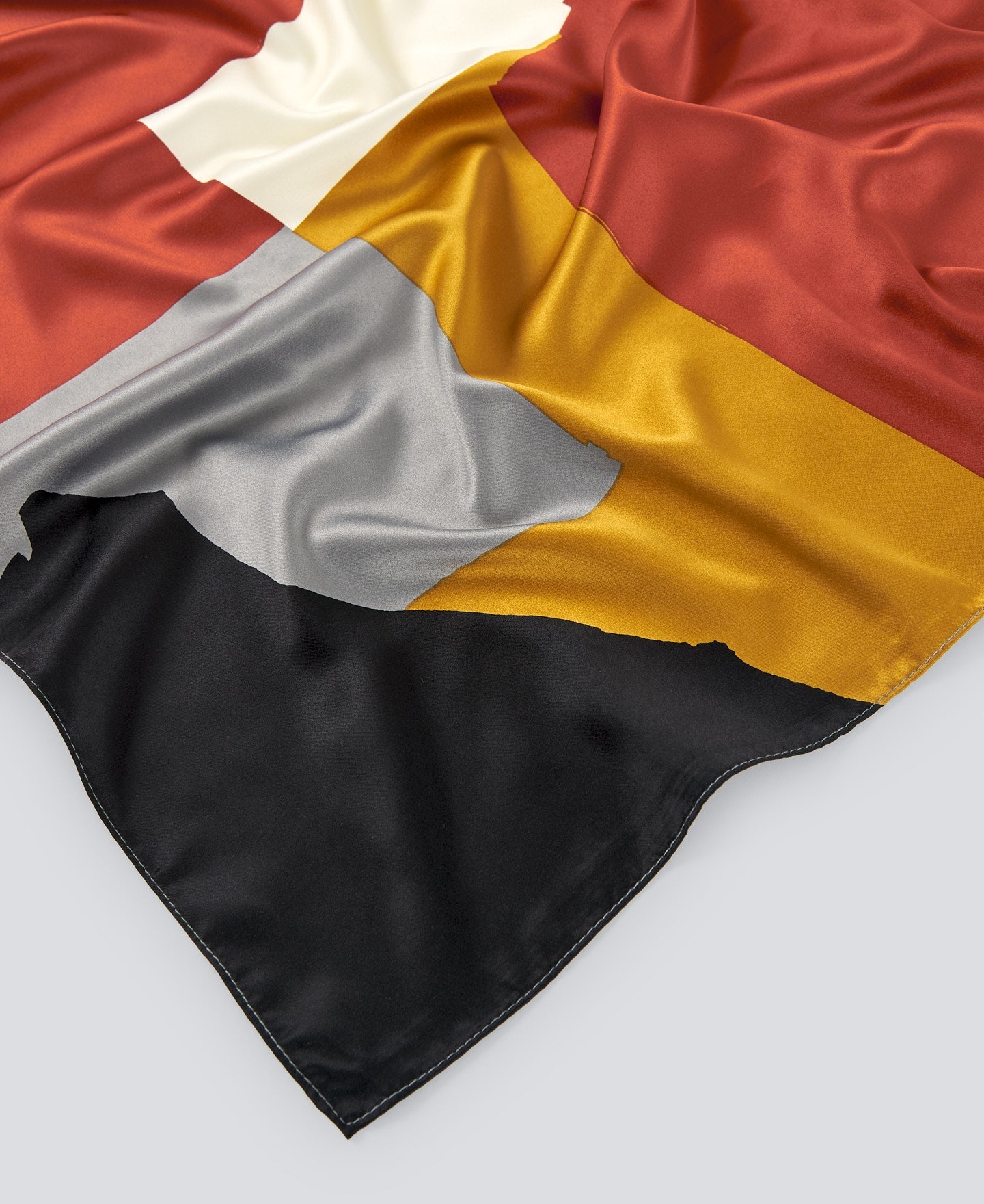 Red & Brown Printed Shawl / Scarf