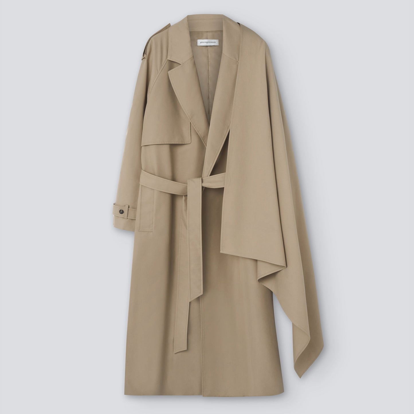 Natural Long Cotton Fabric Trench Coat