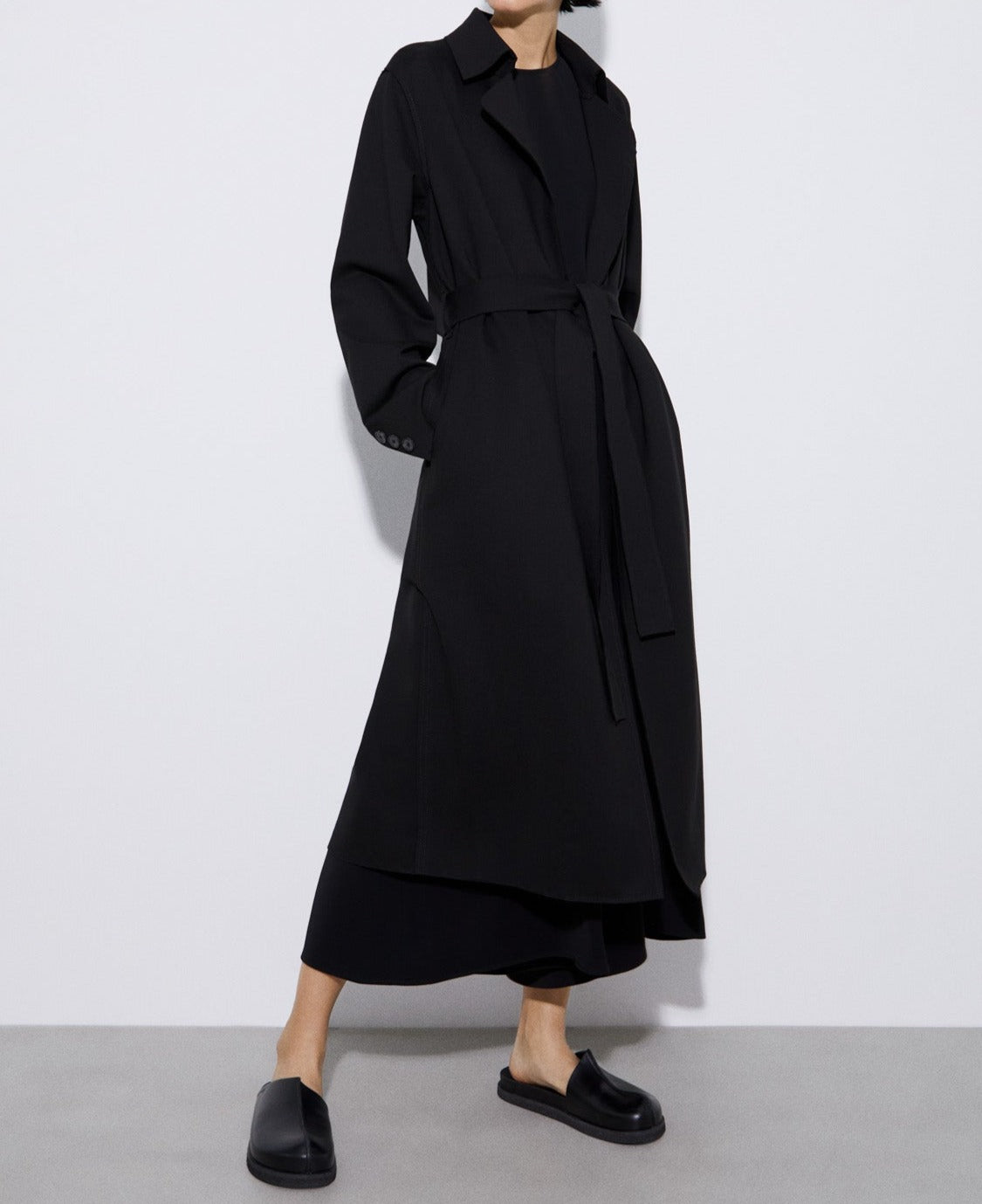 Black Responsible Viscose Knitted Gabardine