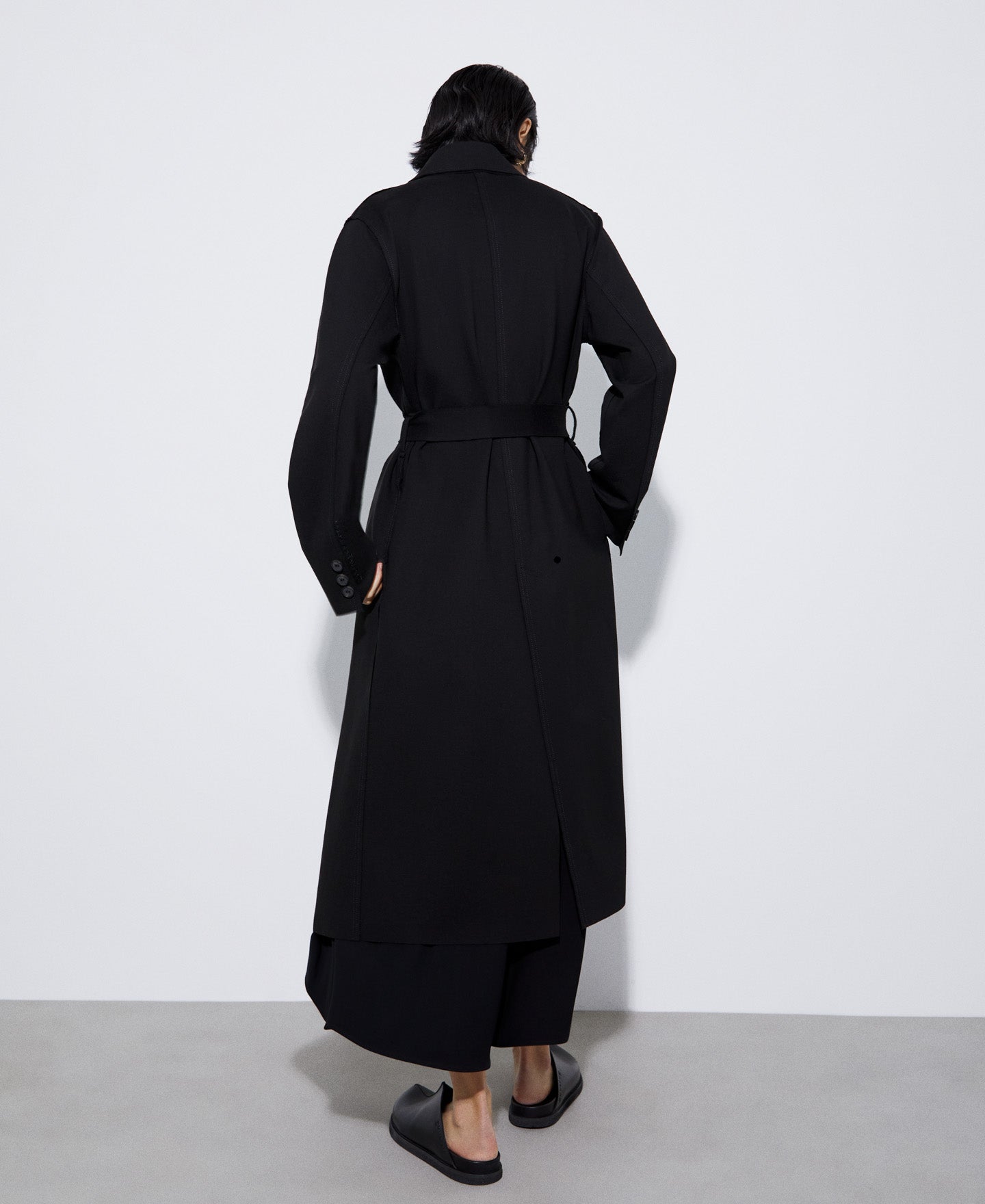 Black Responsible Viscose Knitted Gabardine