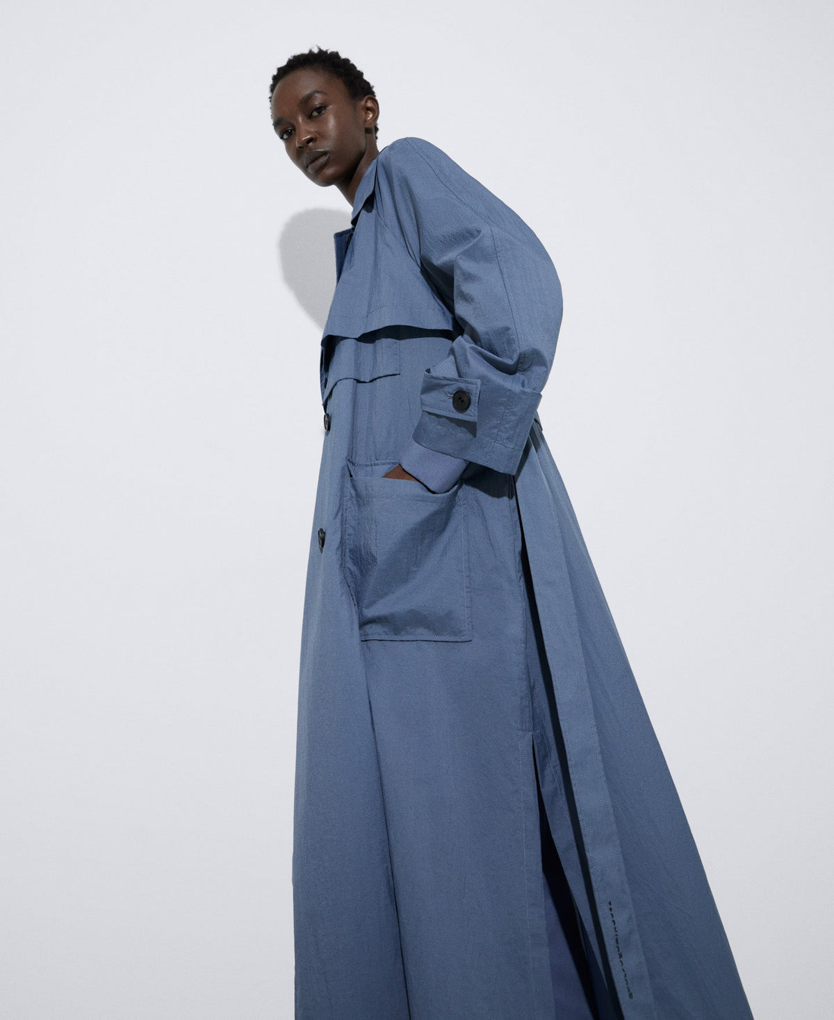 Blue/Grey Ultralight Nylon Mackintosh