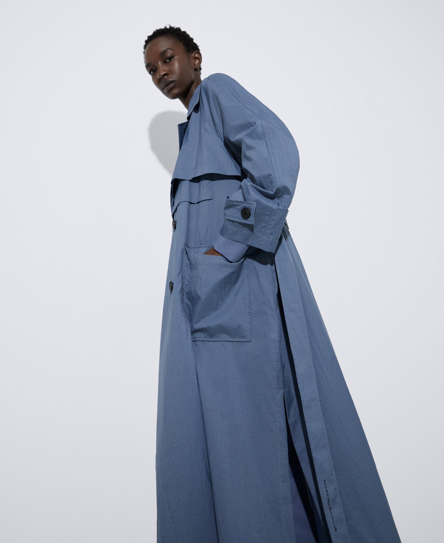 Blue/Grey Ultralight Nylon Mackintosh