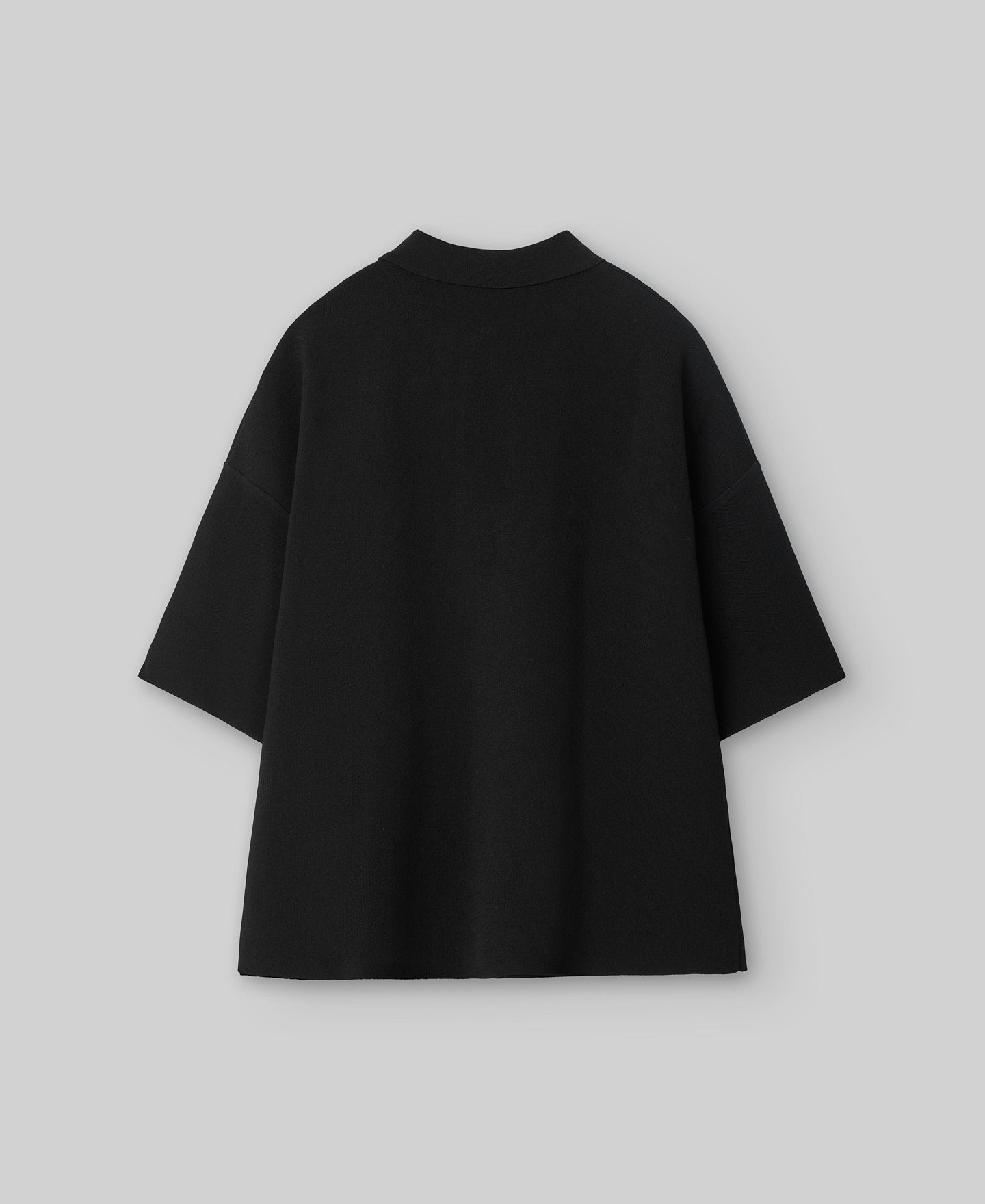 Knit Polo Shirt in Black for Women