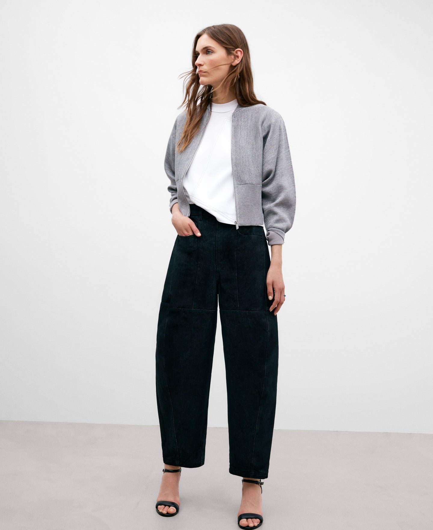 Women's Knitted Bomber Jacket