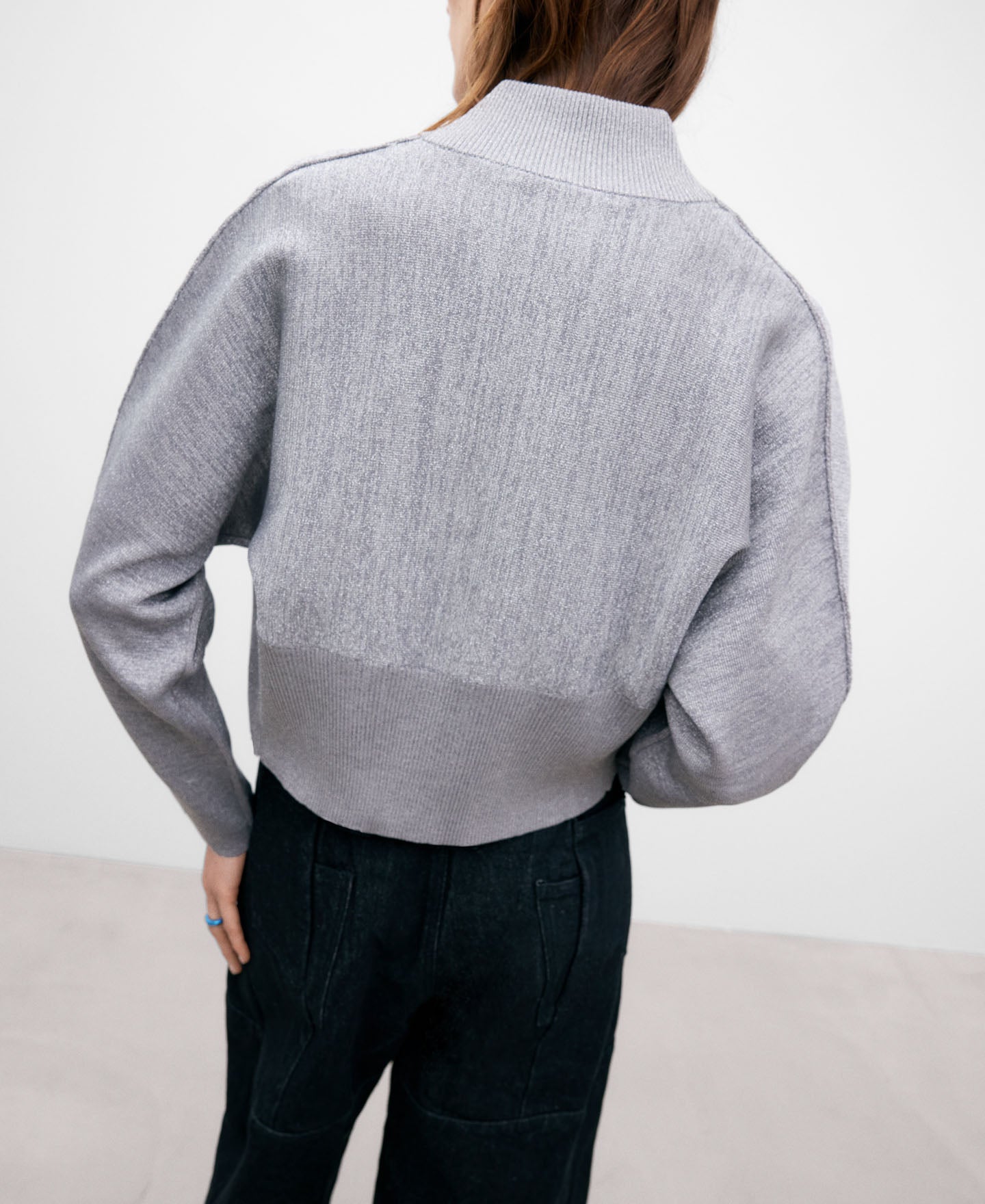 Women's Knitted Bomber Jacket