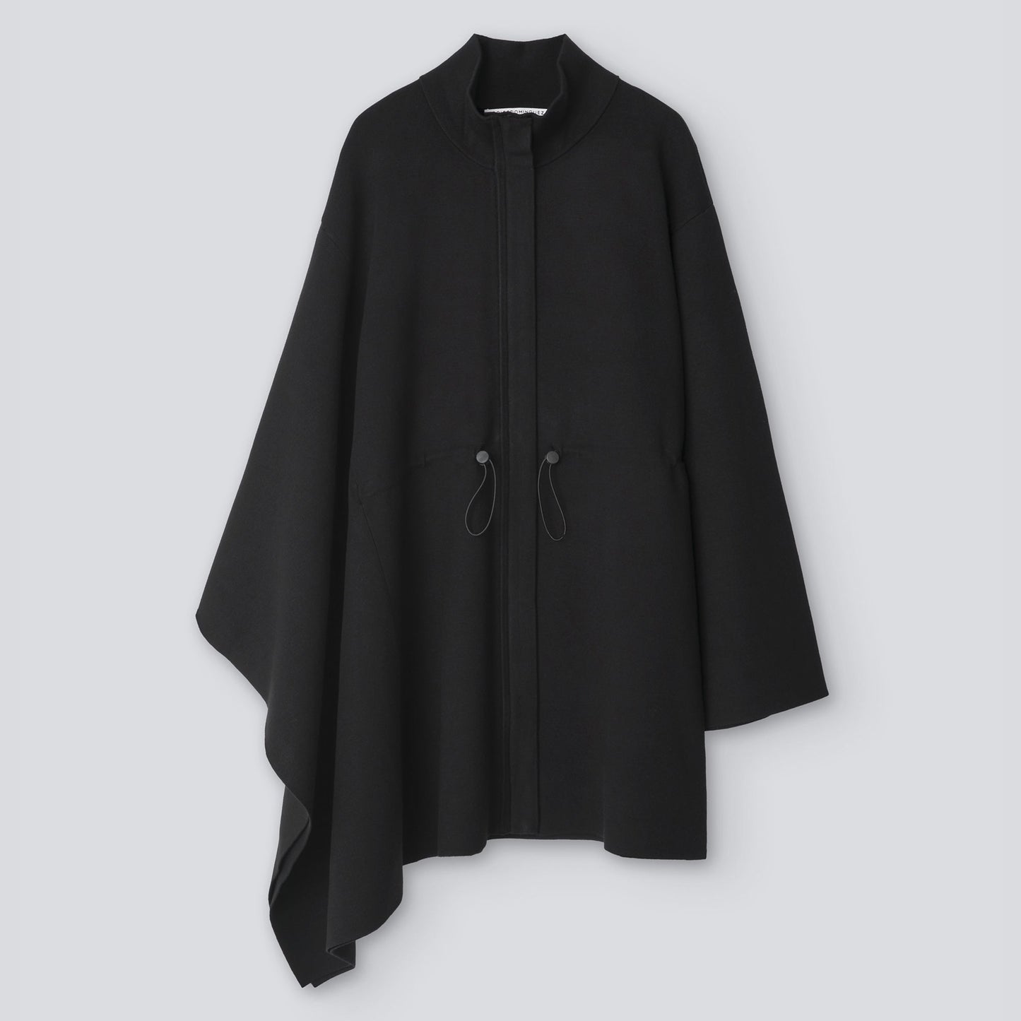 Black Double-Fronted Knit Coat