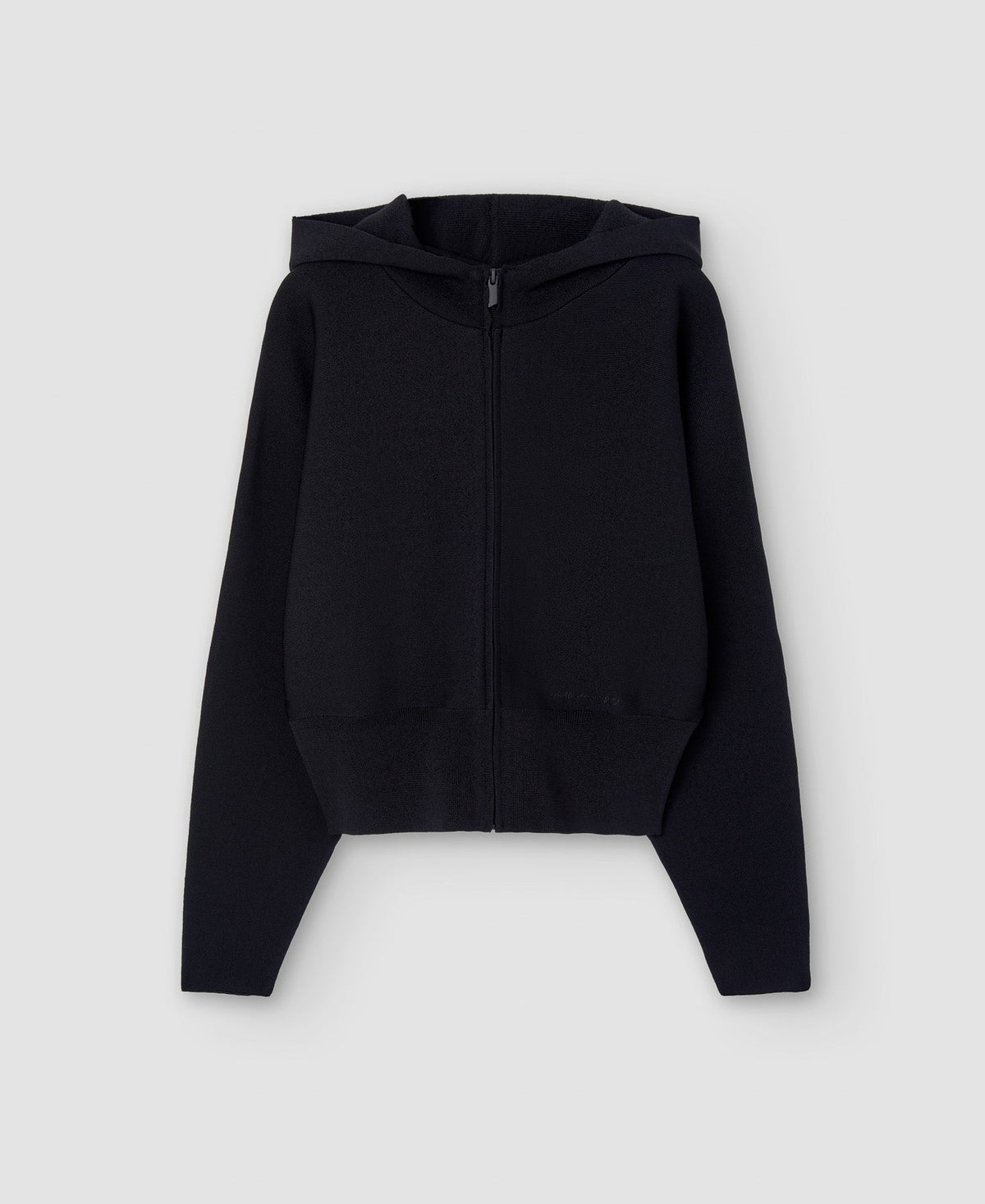 Black Viscose And Nylon Jacket