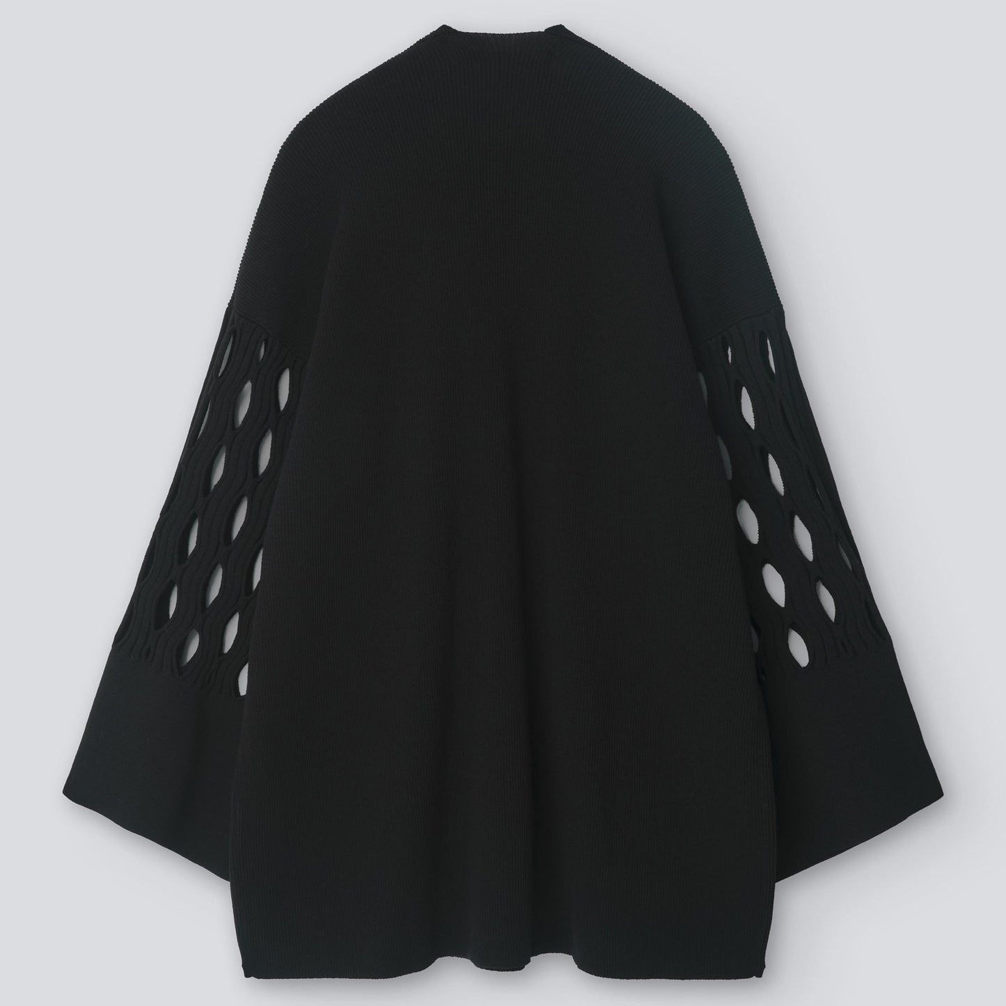 Black Kimono Jacket Intarsia