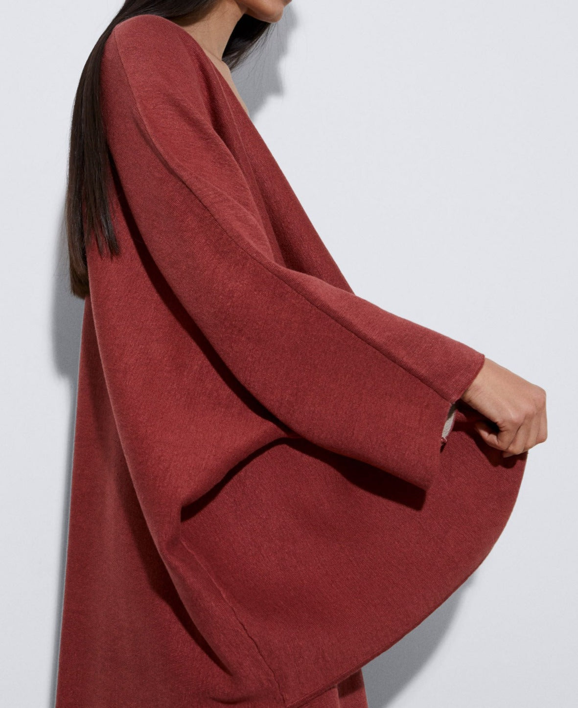 Brick Red Japanese Sleeve Jacket