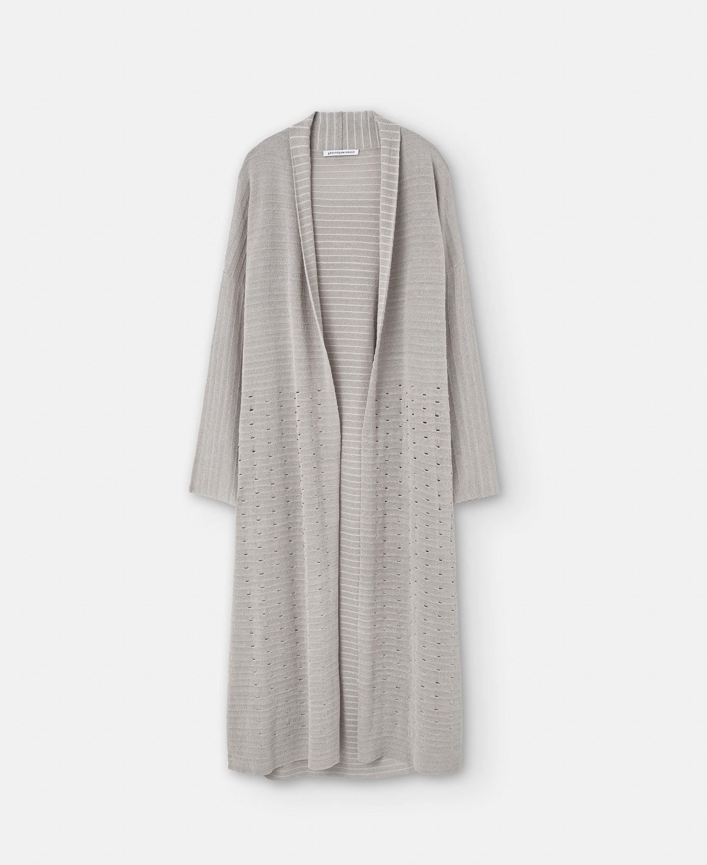 Sand Long Jacket With Openwork Detail