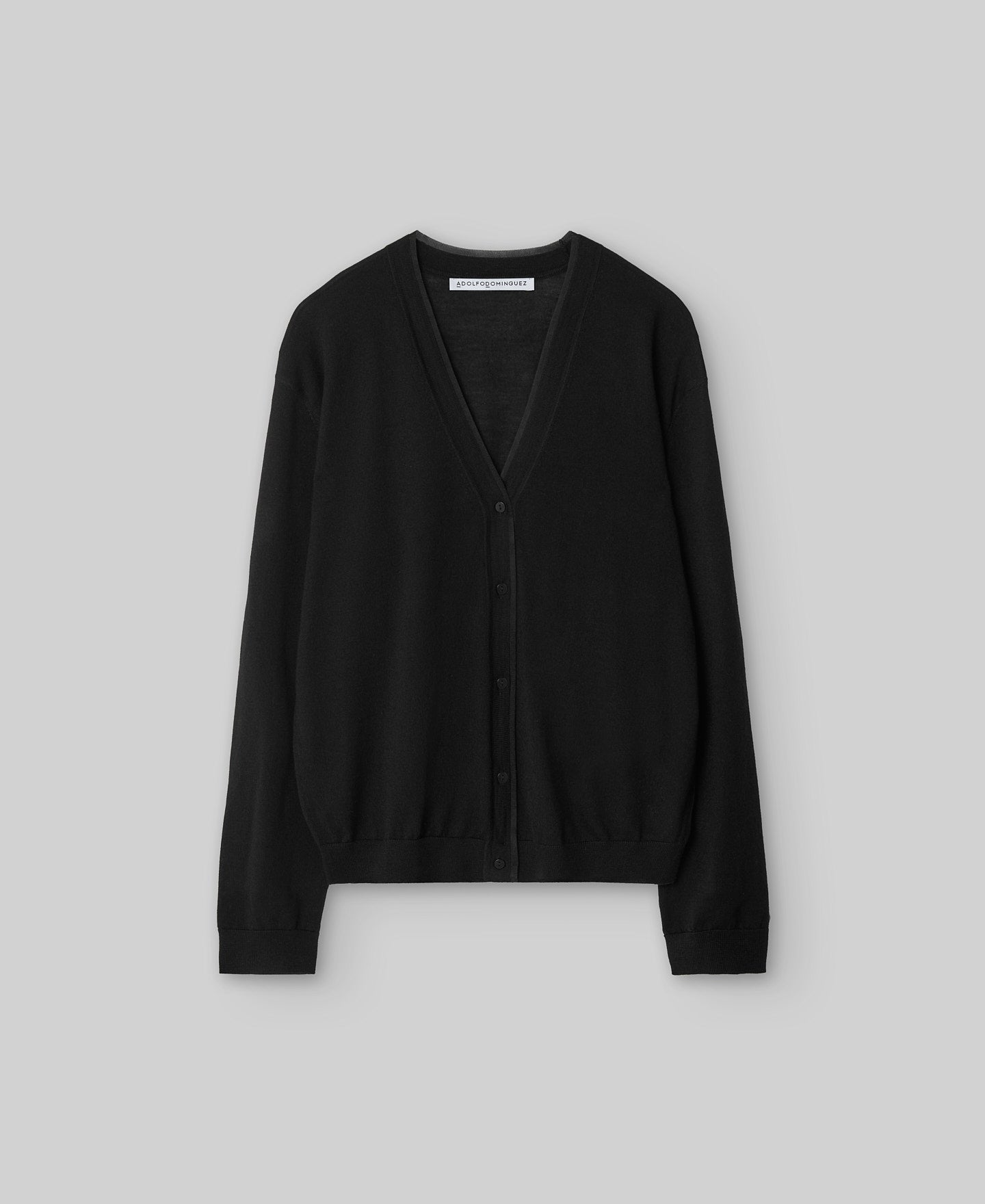 Merino wool silk knitted jacket woman in black