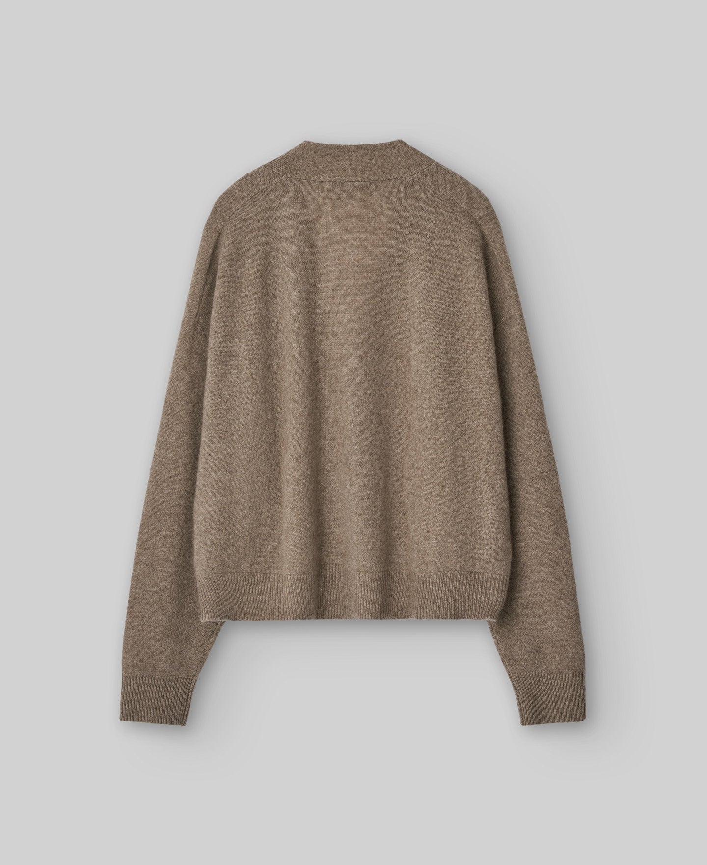 Short cashmere cardigan woman in taupe