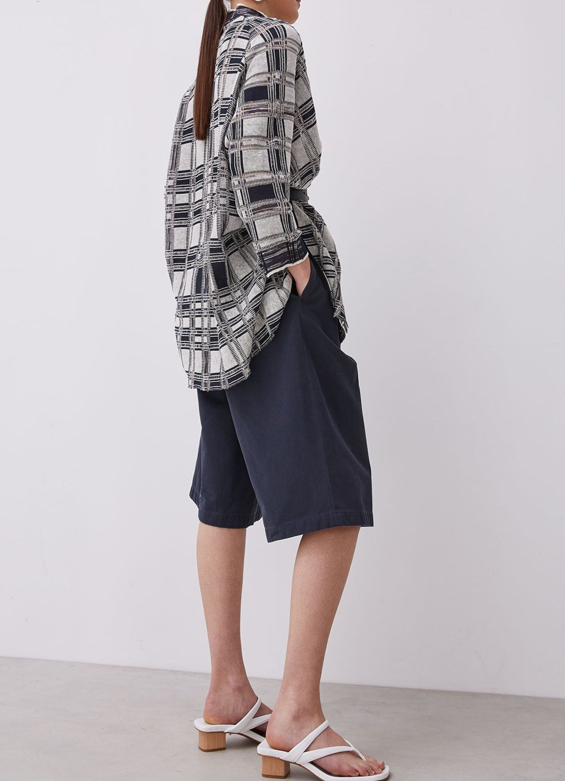 Blue Linen, Cotton & Viscose Kimono