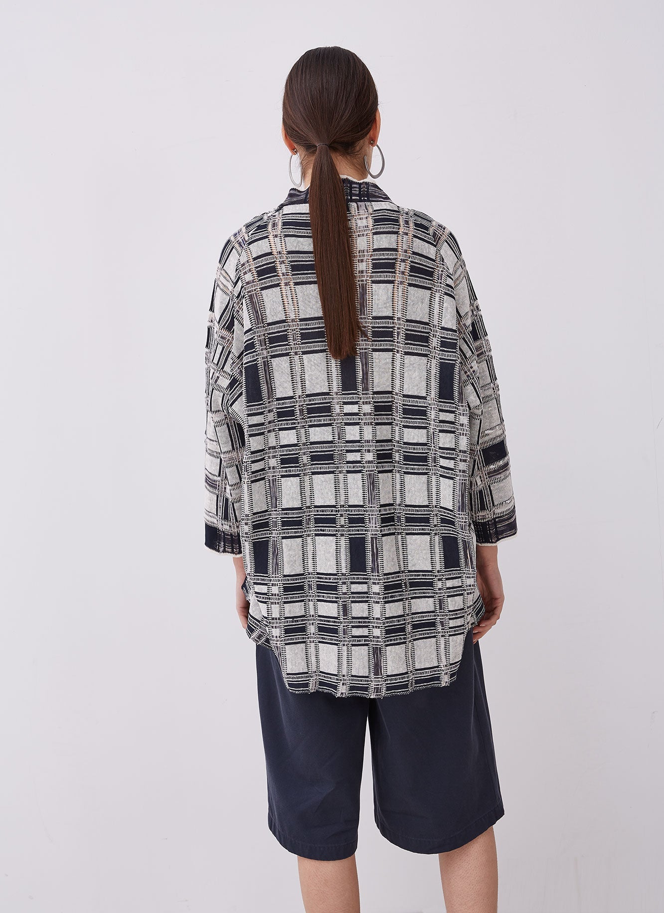Blue Linen, Cotton & Viscose Kimono