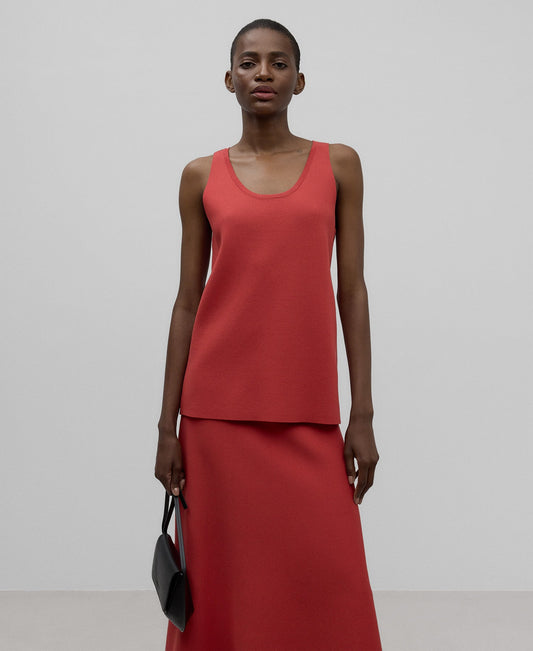 Sleeveless Knit Top in Rose and Mist