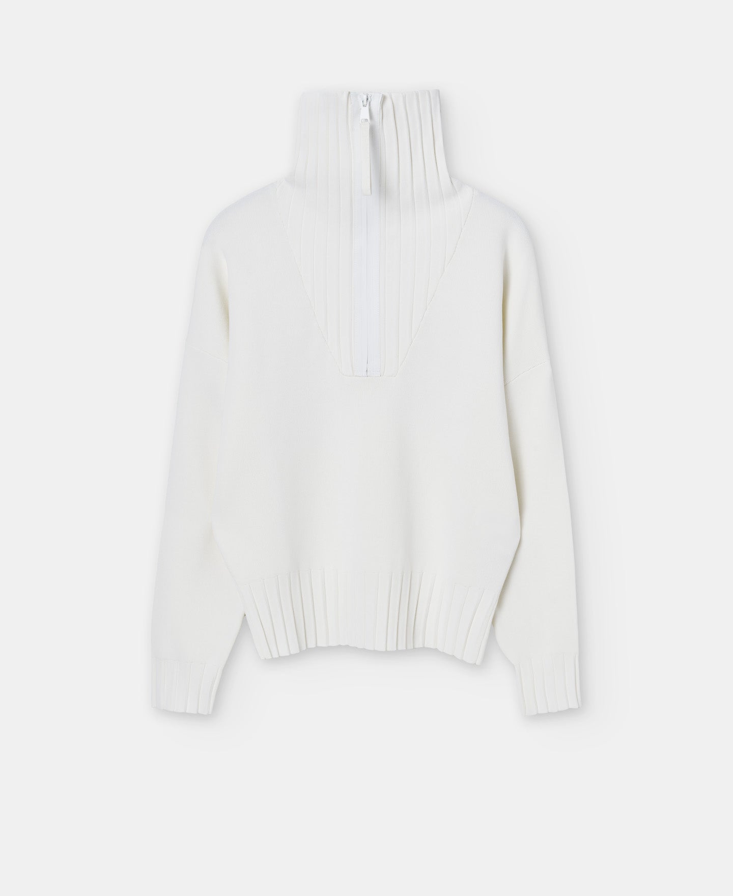 Ecru Viscose And Recycled Nylon Sweater