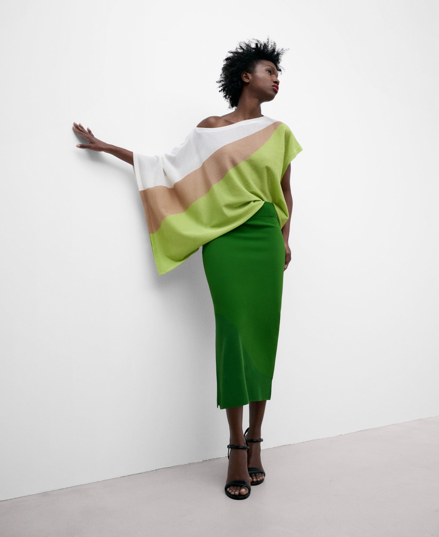 Square Intarsia Tricolour Sweater