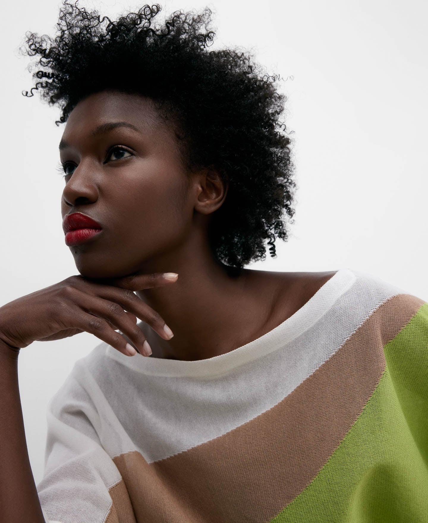 Square Intarsia Tricolour Sweater