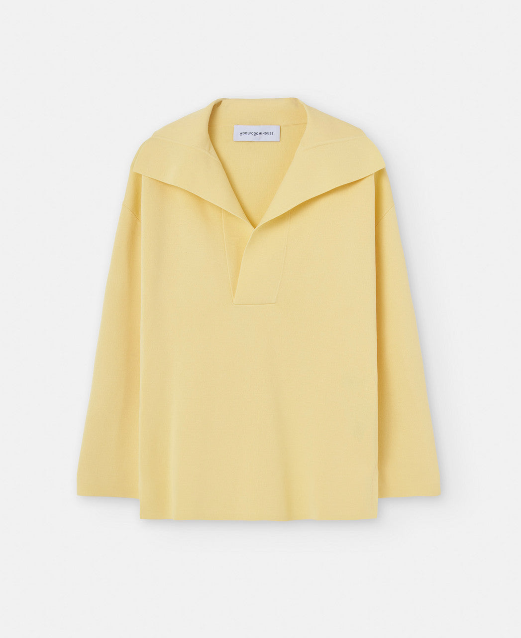 Yellow Nylon And Viscose Jersey Knitted Sweater