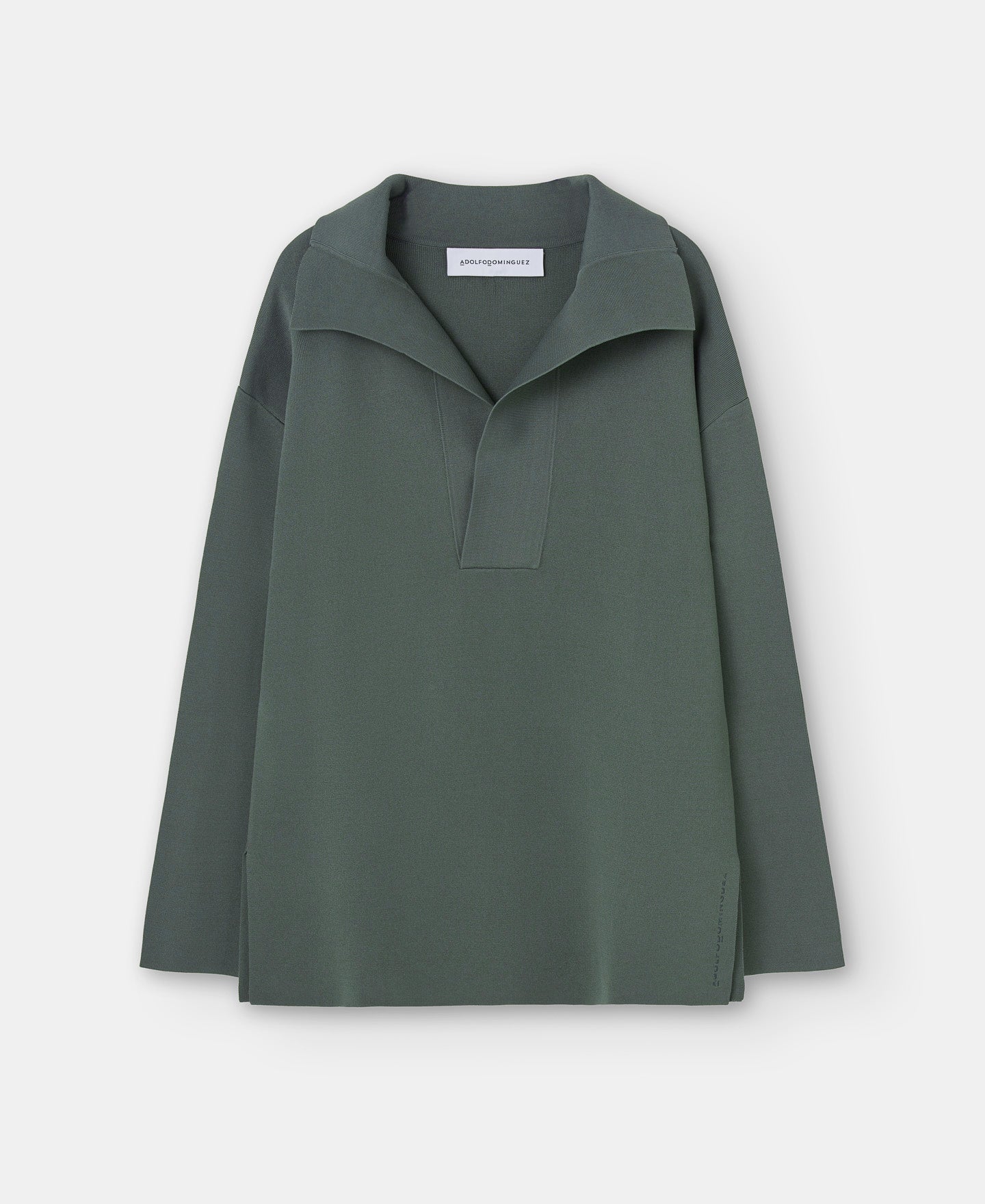 Green Nylon And Viscose Knitted Sweater