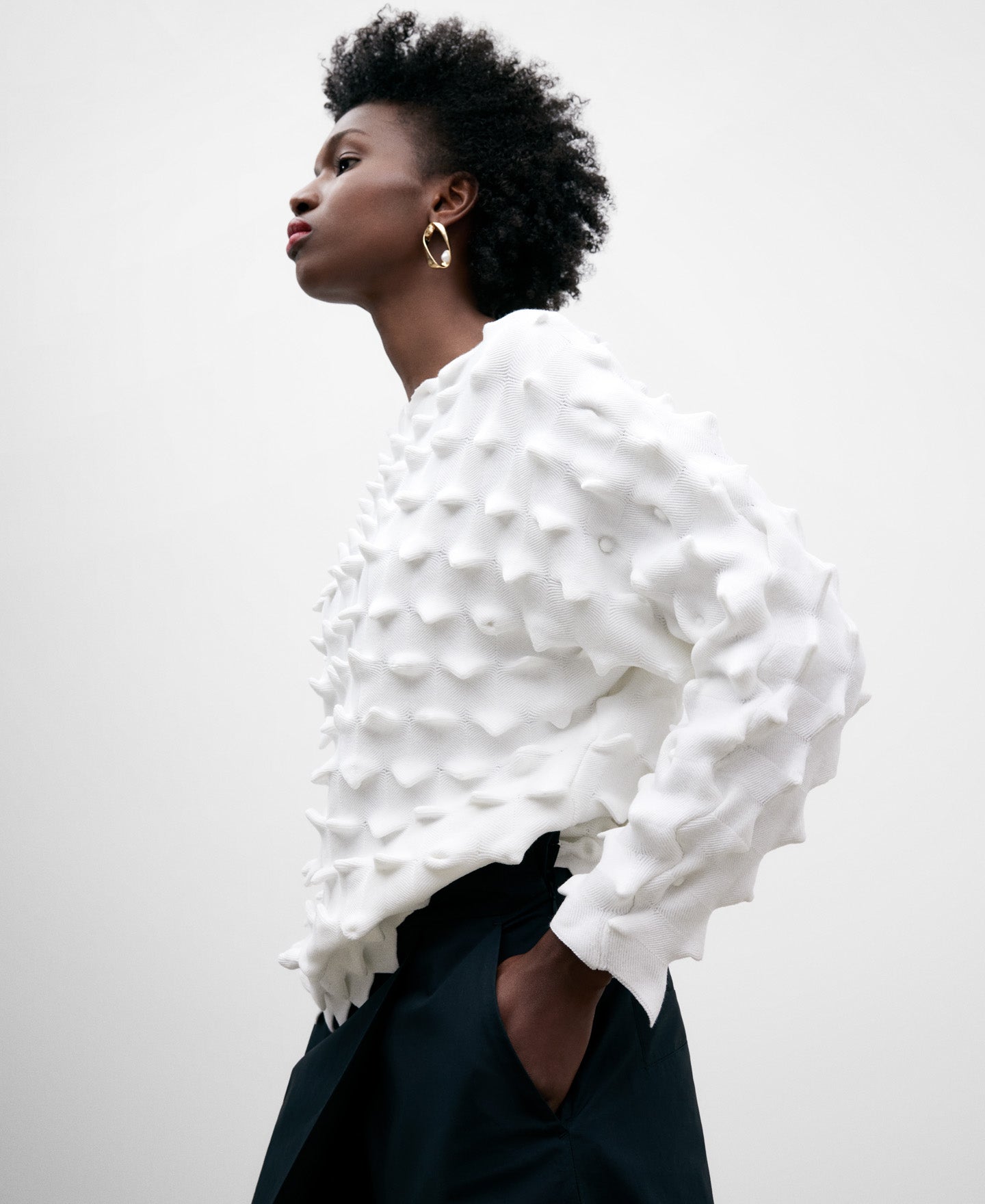 Japanese Sleeve 3D Effect Sweater