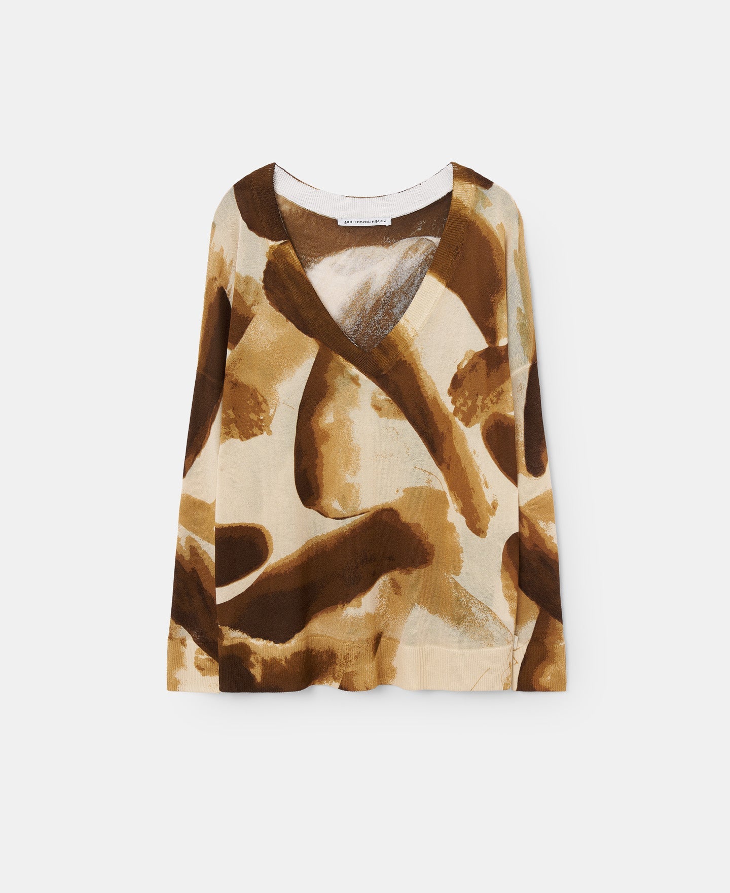 Multicolor2 V-Neck Viscose Printed Sweater