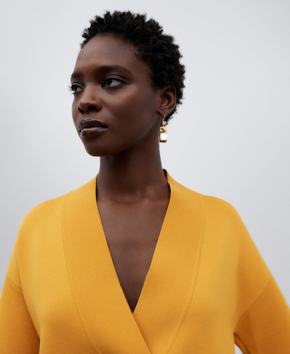 Yellow V-Neck Sweater