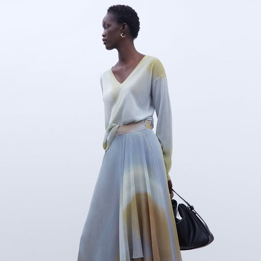 Print Sweater - Luxurious Nylon & Viscose Blend