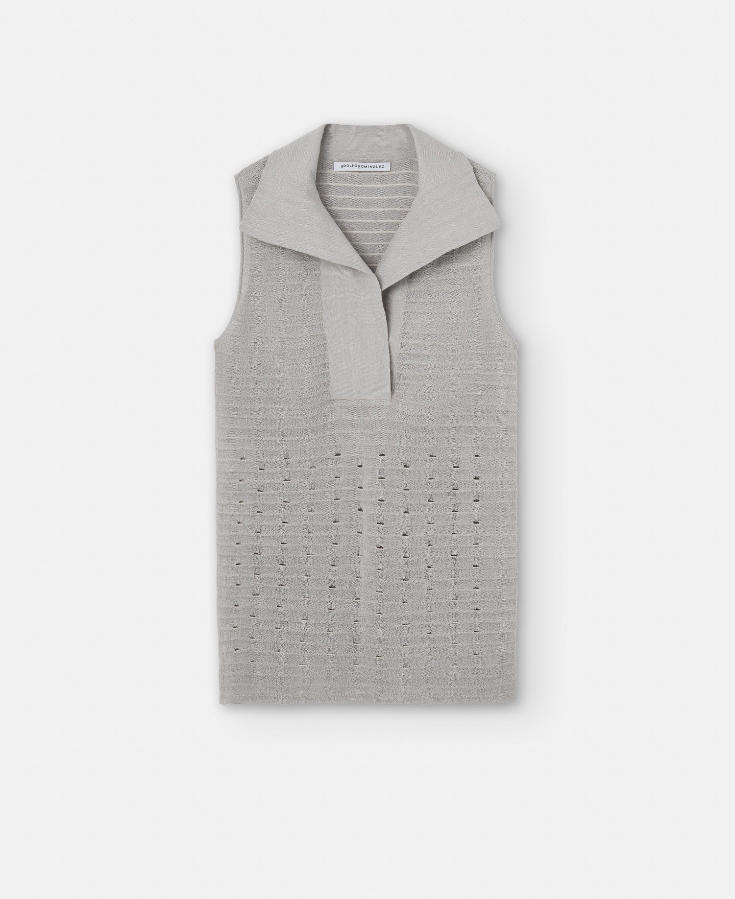 Sand Linen Knitted Openwork Top