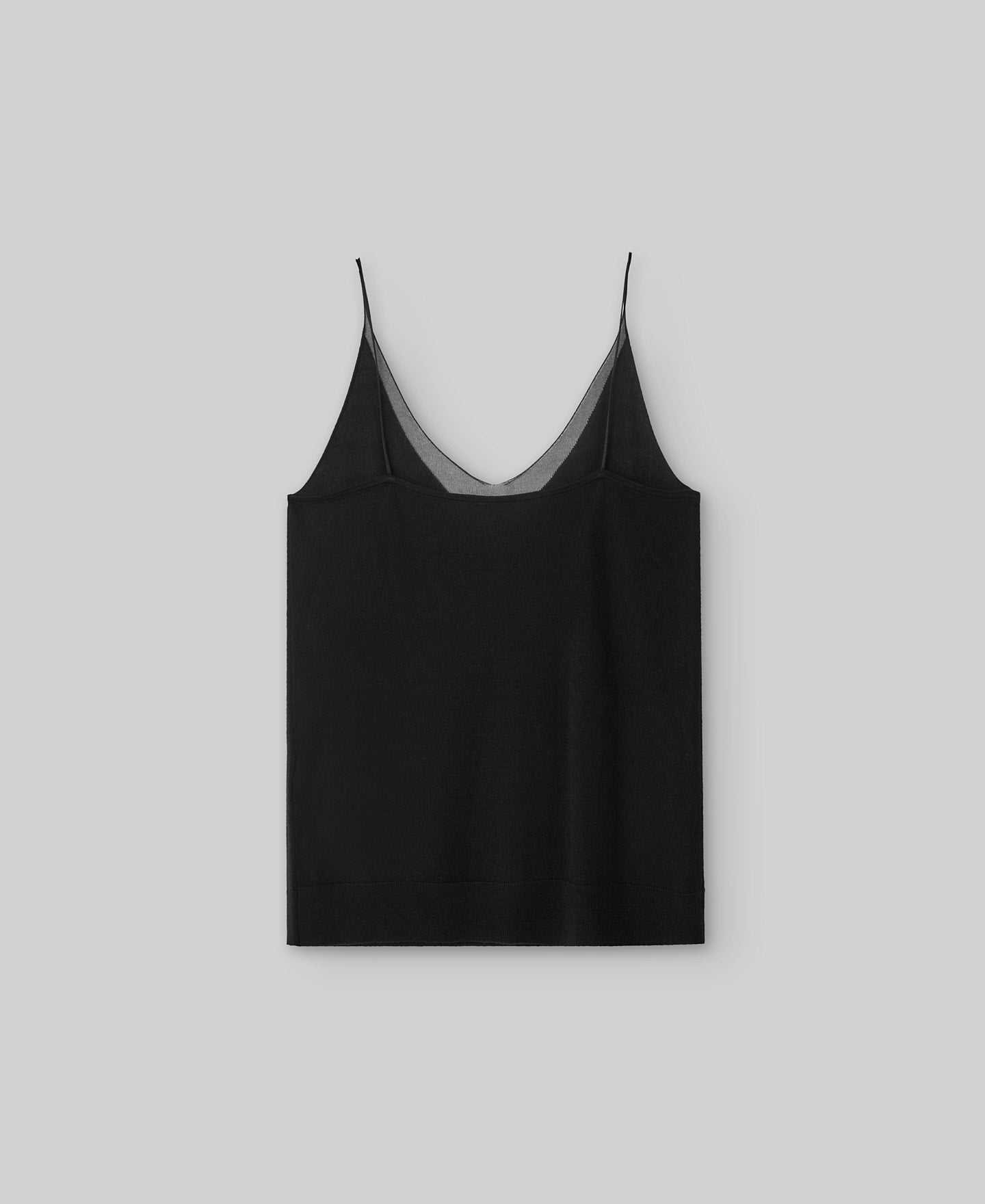 Merino wool and silk knit top woman in black