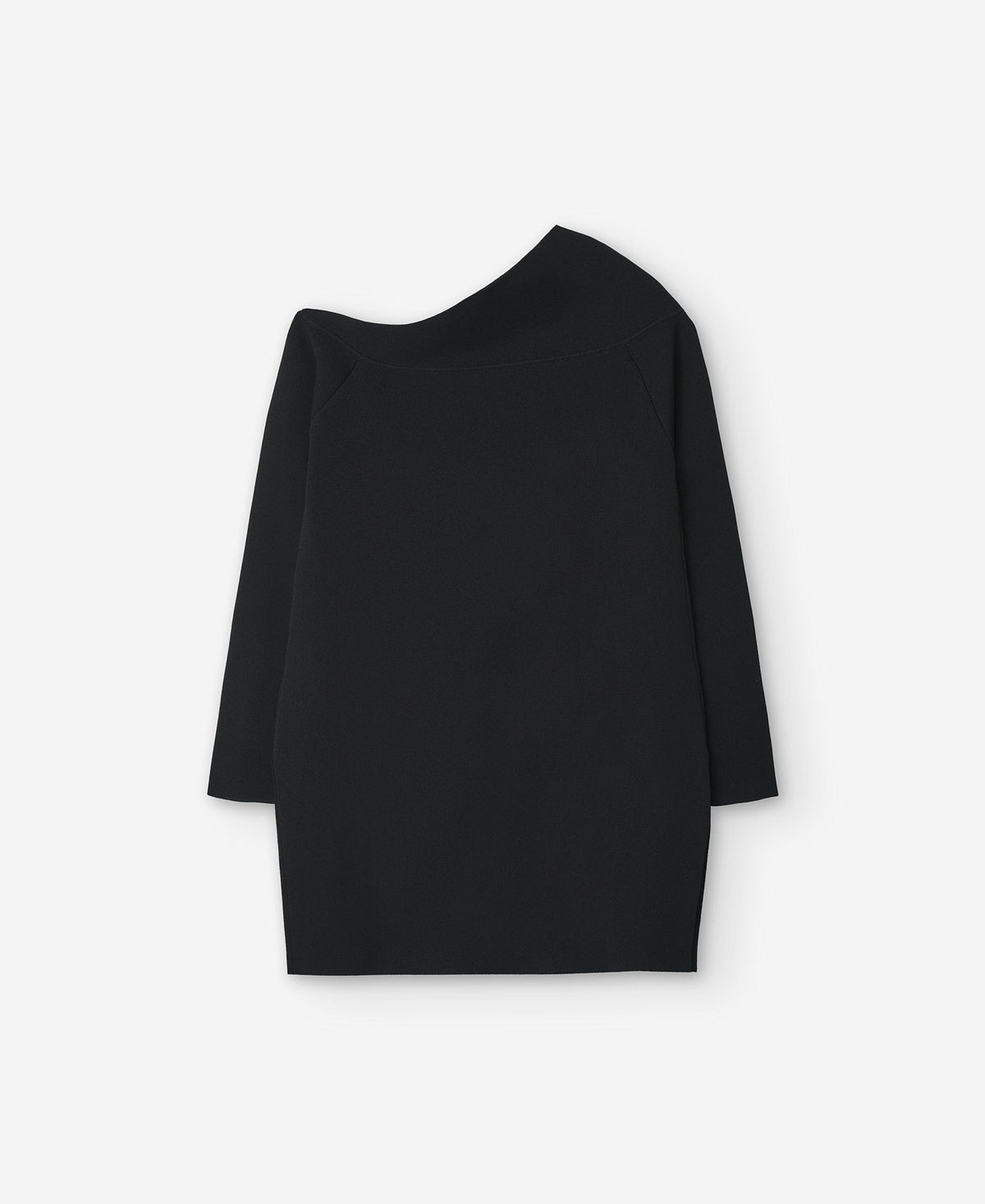 Asymmetric Neckline Long Sweater Woman
