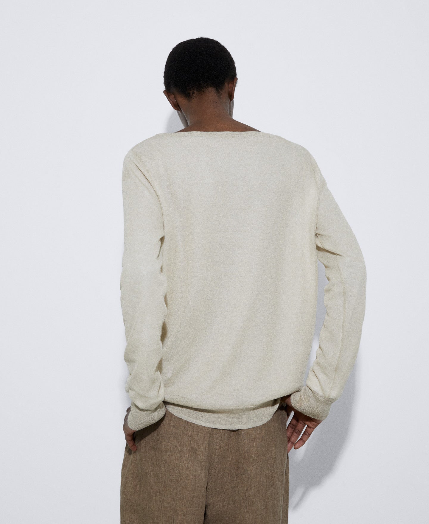 Sand Fine Linen Sweater