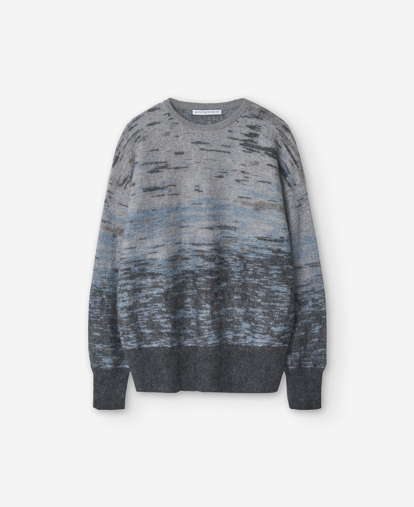 Grey Melange Mohair Sweater For Women