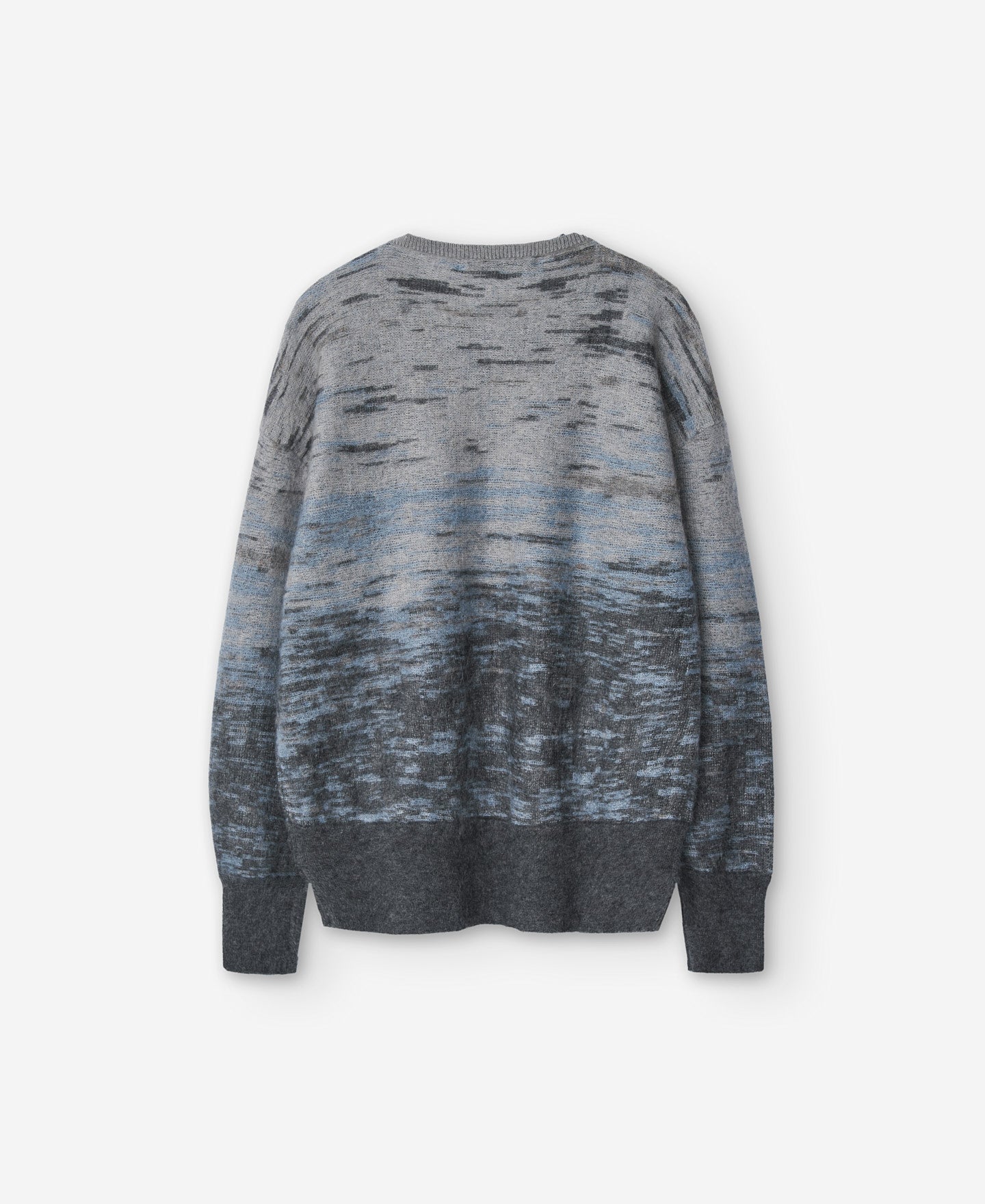Grey Melange Mohair Sweater For Women