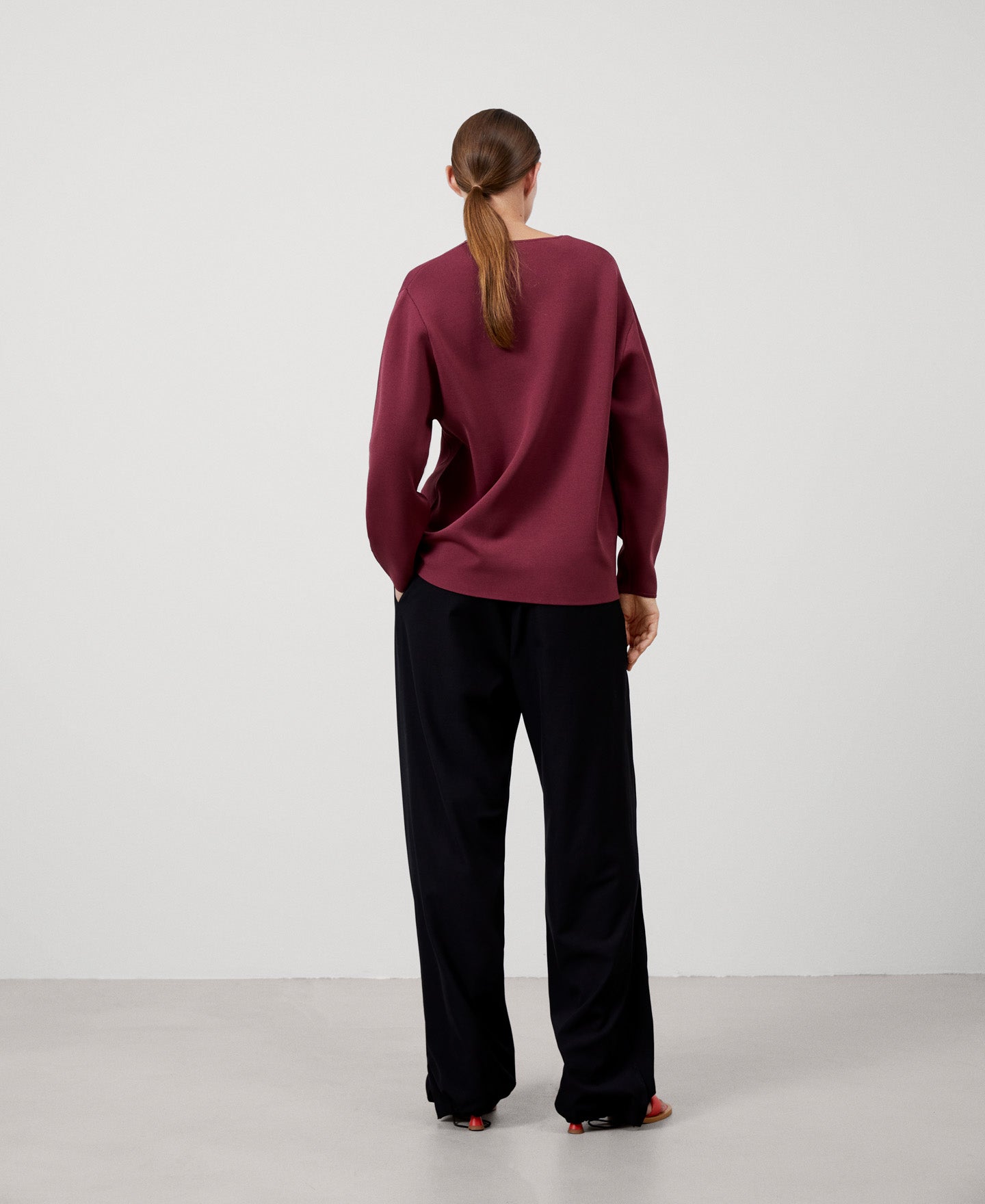 Makeup V-Neck Mohair Sweater