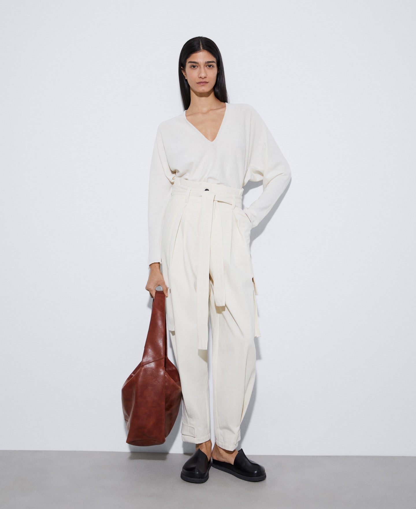 Ecru Organic Cotton And Linen Sweater
