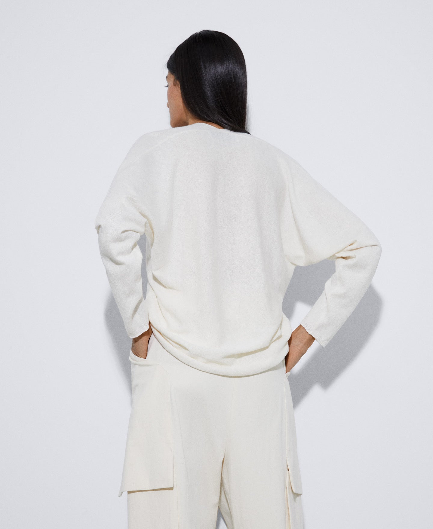 Ecru Organic Cotton And Linen Sweater