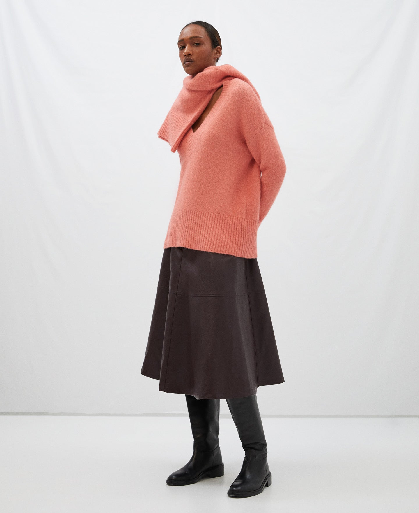 Pink Alpaca V-Neckline Sweater