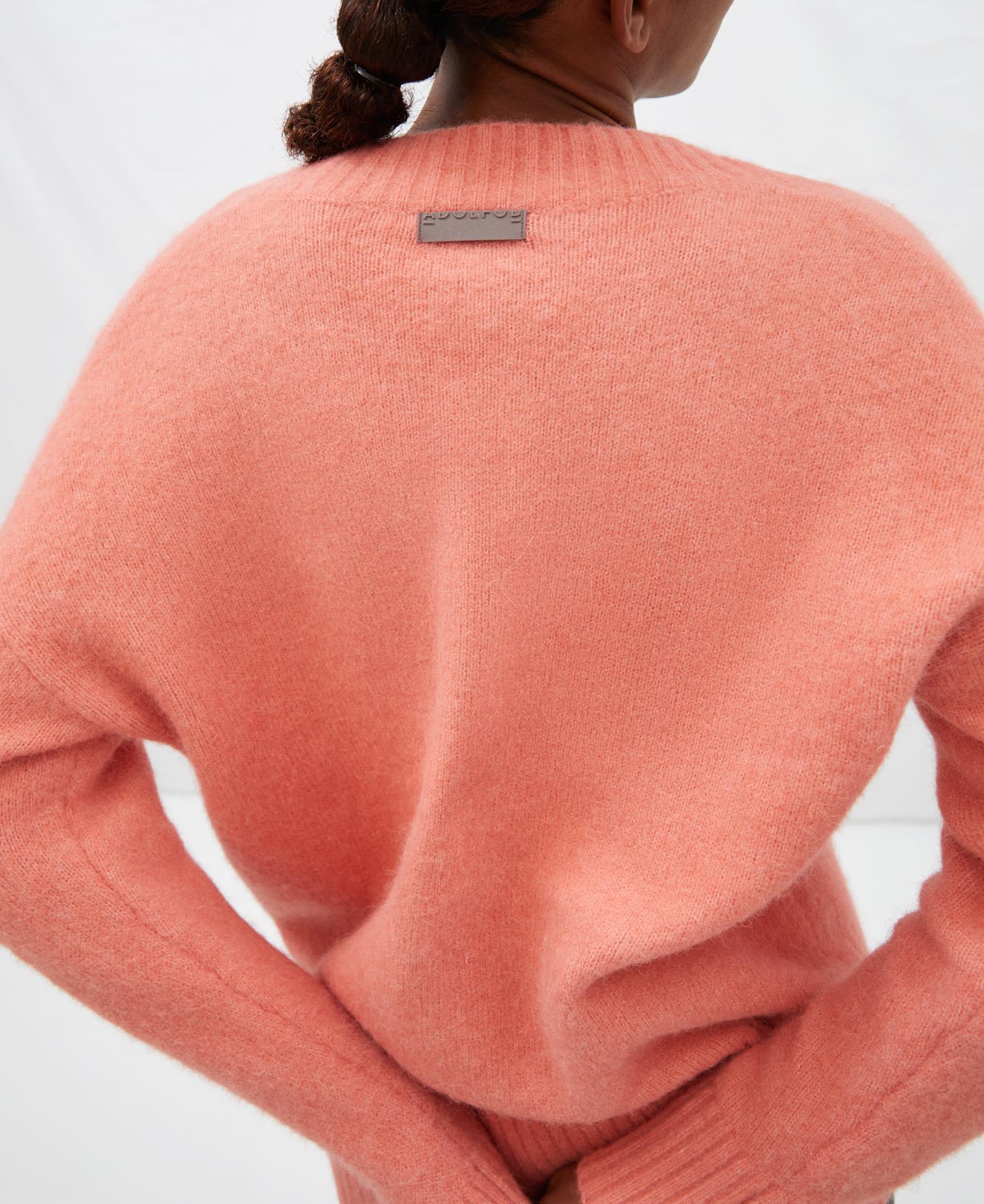 Pink Alpaca V-Neckline Sweater