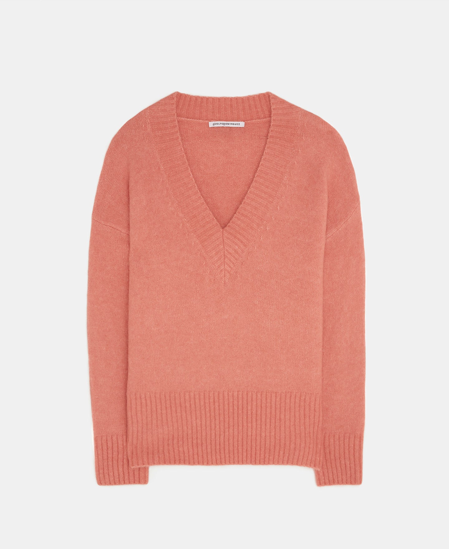 Pink Alpaca V-Neckline Sweater