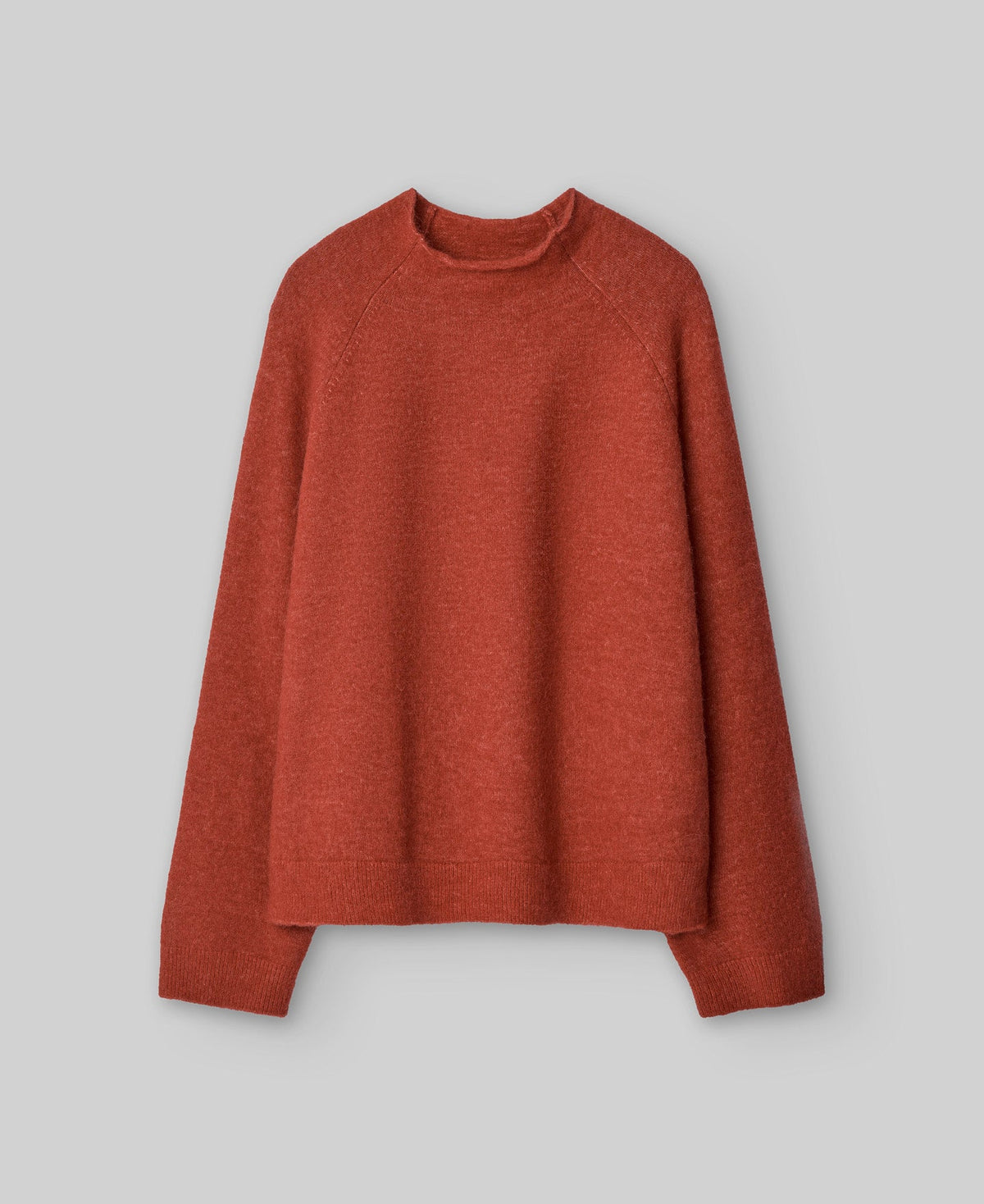 Alpaca Blend Knit Sweater in Dark Orange